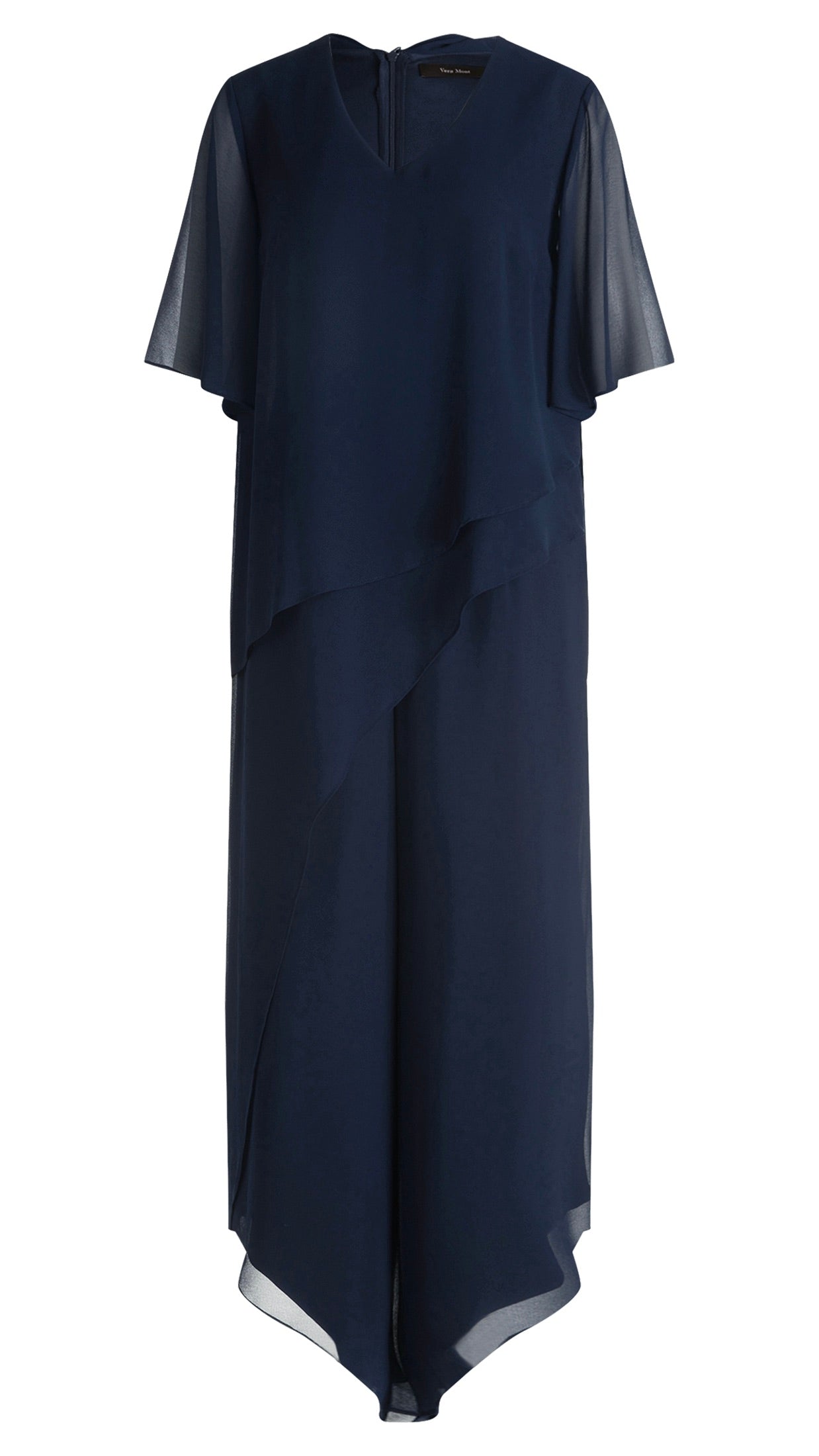 COMBINAISON DE CEREMONIE EN VOILE MANCHES COURTES MARINE POUR FEMME VERAMONT 4065/4000