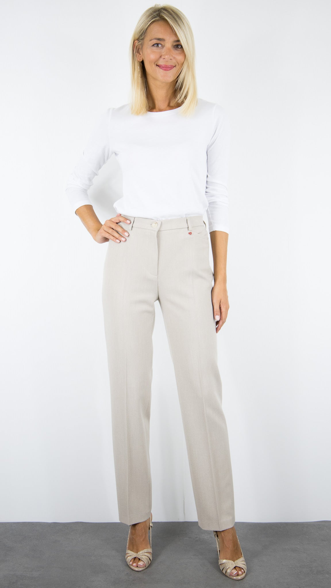 PANTALON DROIT TONI STEFFY CHIC 41-03 2220-16#COLOR_04/SAND BEIGE