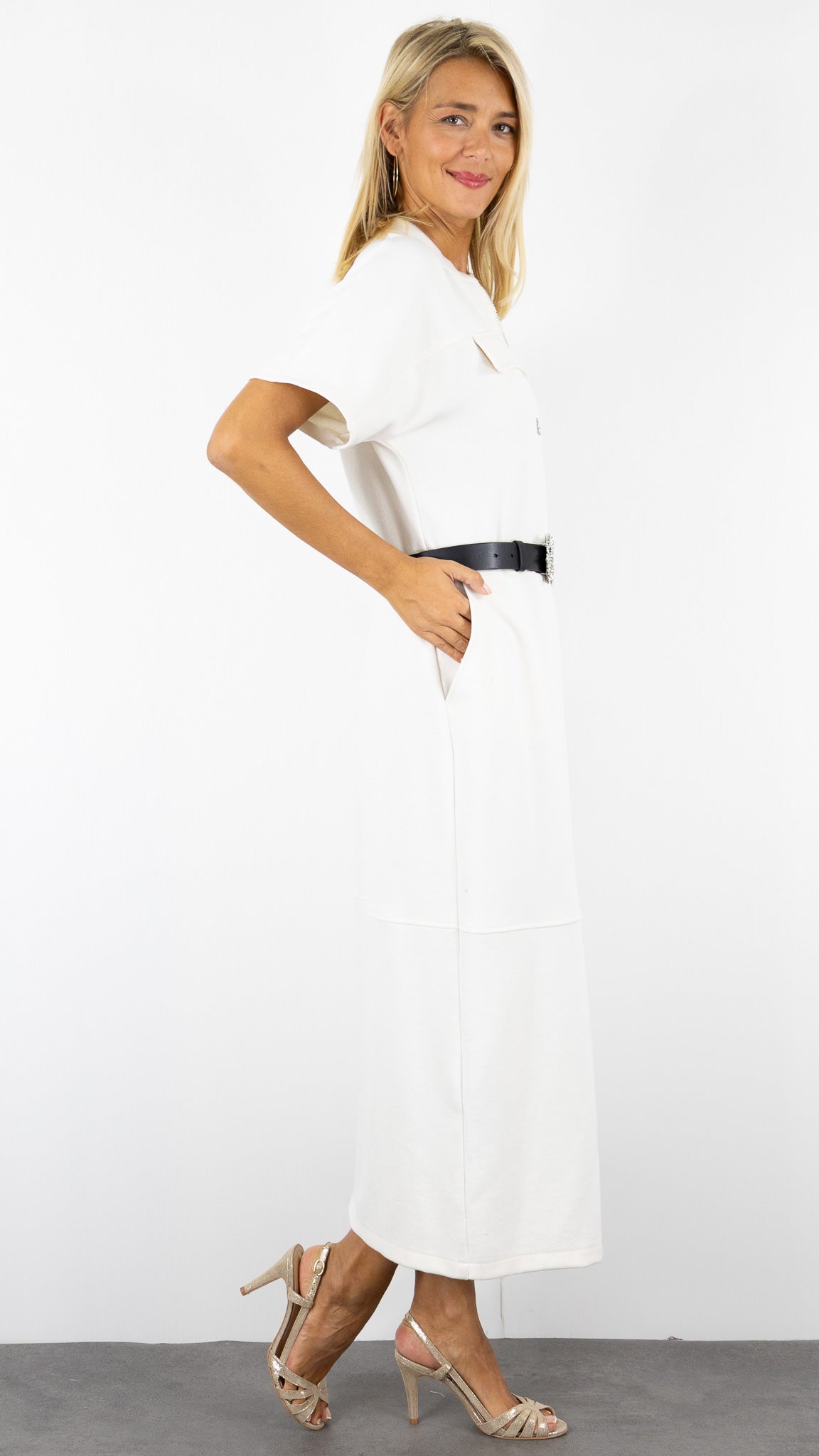ROBE LONGUE CAROLINE BISS ECRUE CAROLINE BISS 4171