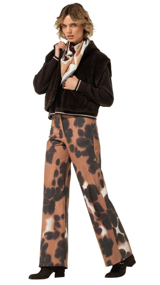 VESTE SANS MANCHES EN FAUSSE FOURRURE CHOCO POUR FEMME CAROLINE BISS 4434