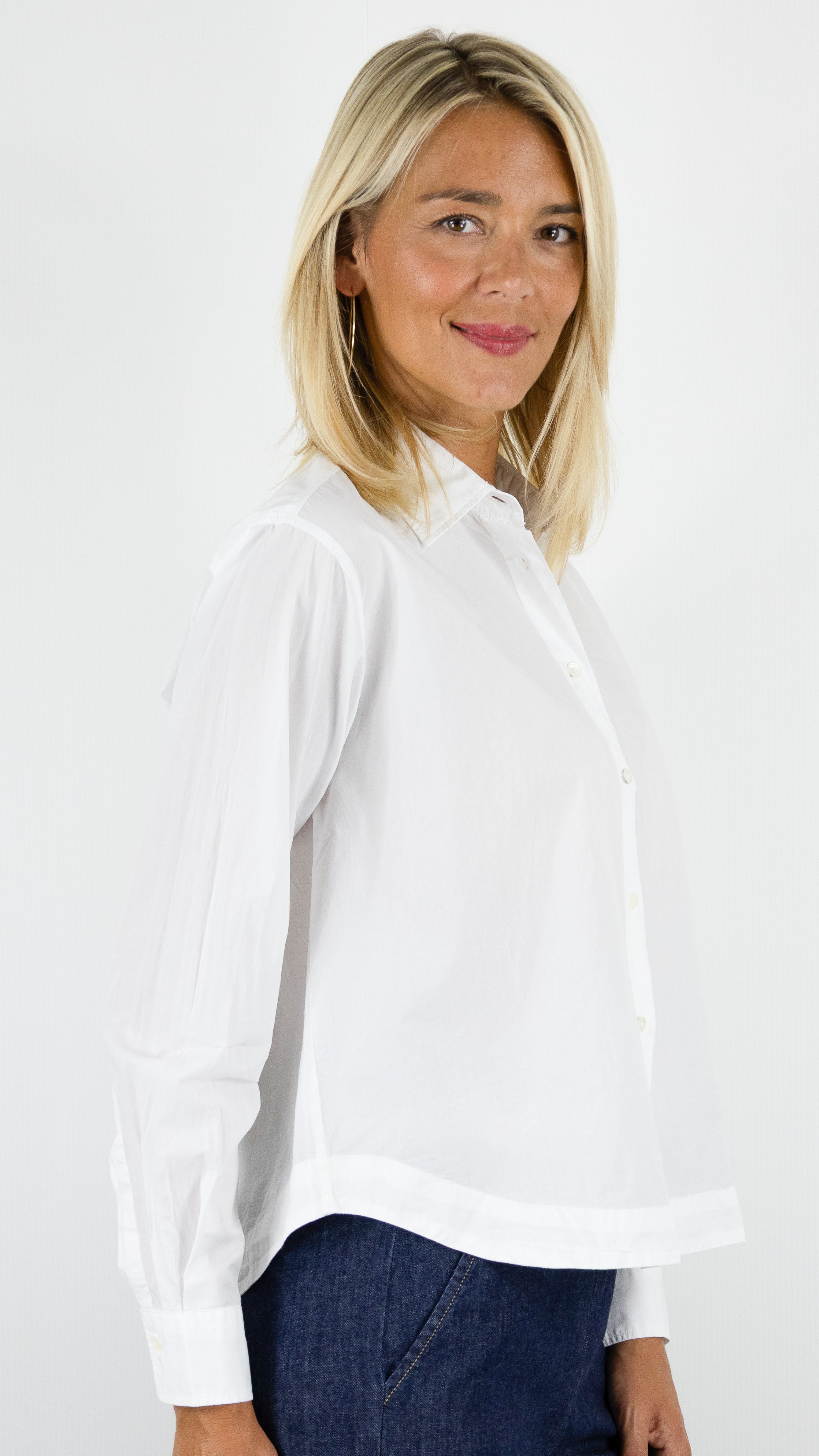 CHEMISE COURTE EN POPELINE DE COTON HARTFORD CLOVE#COLOR_20/WHITE BLANC 