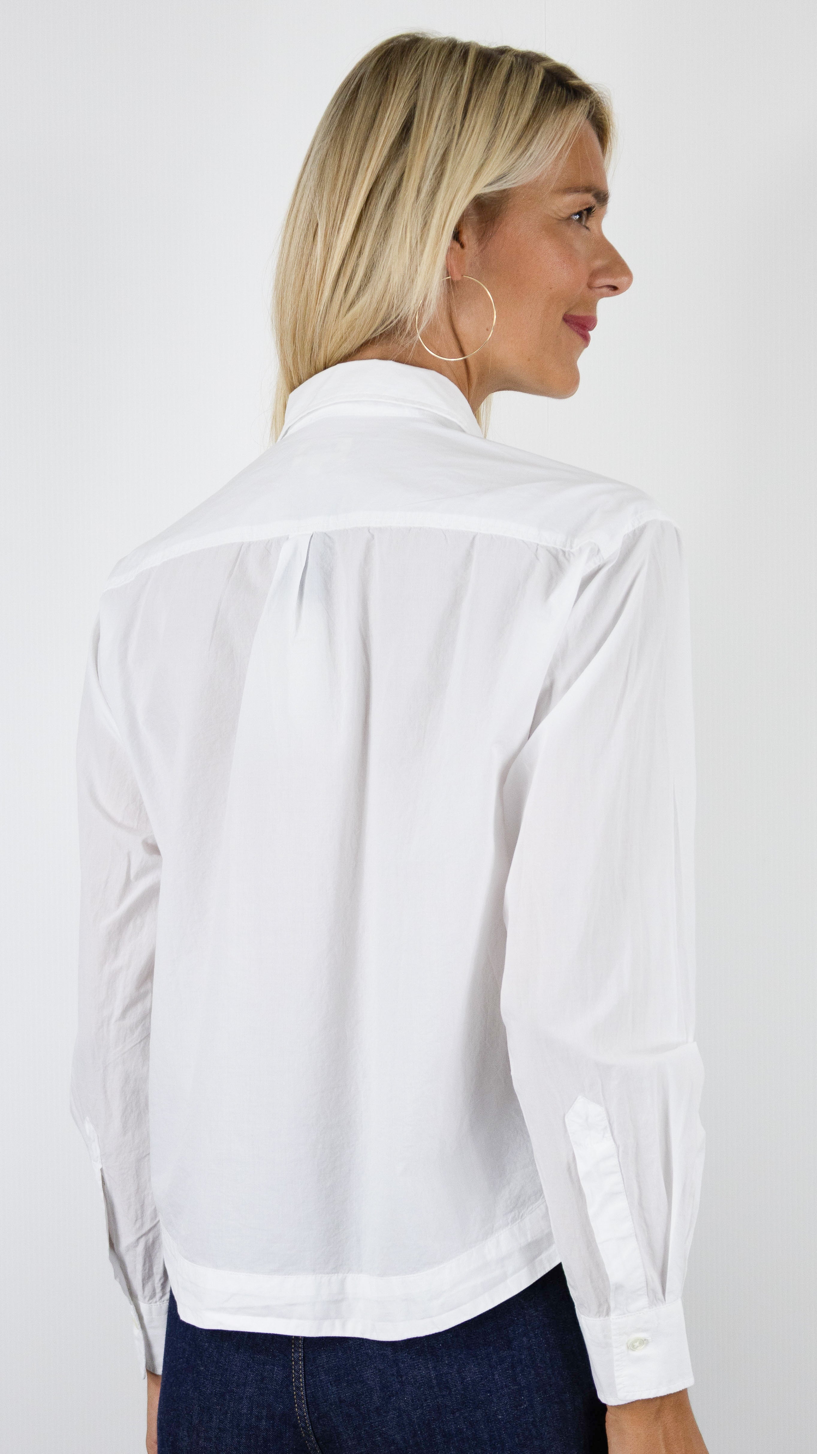 CHEMISE COURTE EN POPELINE DE COTON HARTFORD CLOVE#COLOR_20/WHITE BLANC 