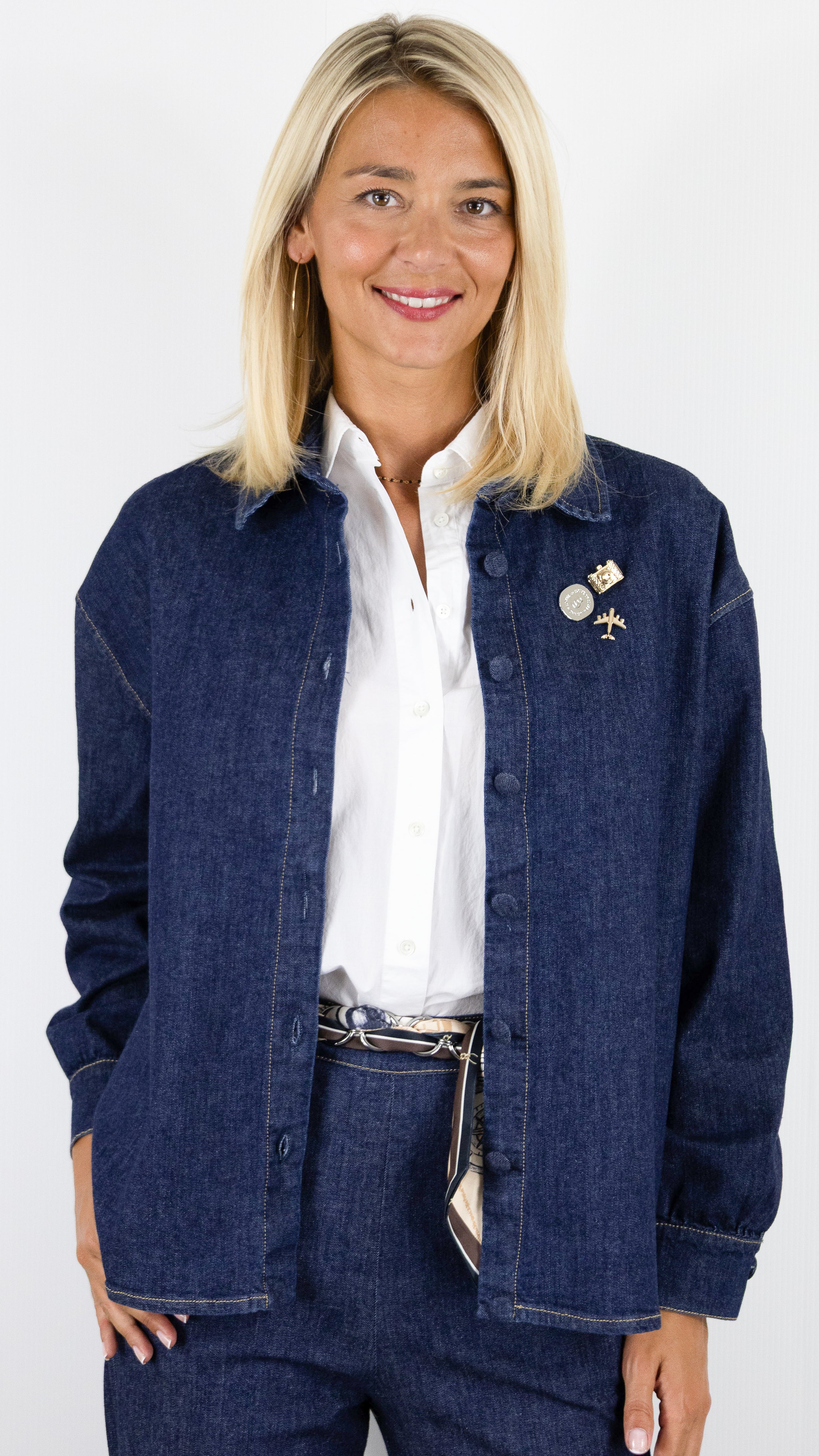 SURCHEMISE VESTE EN JEANS CAROLINE BISS 4616 POUR FEMME 