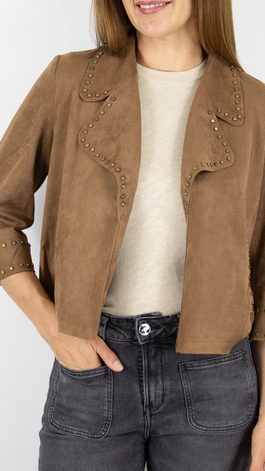 PERFECTO EN SUEDINE CLOUTE CAMEL  BETTY BARCLAY 4612/1673