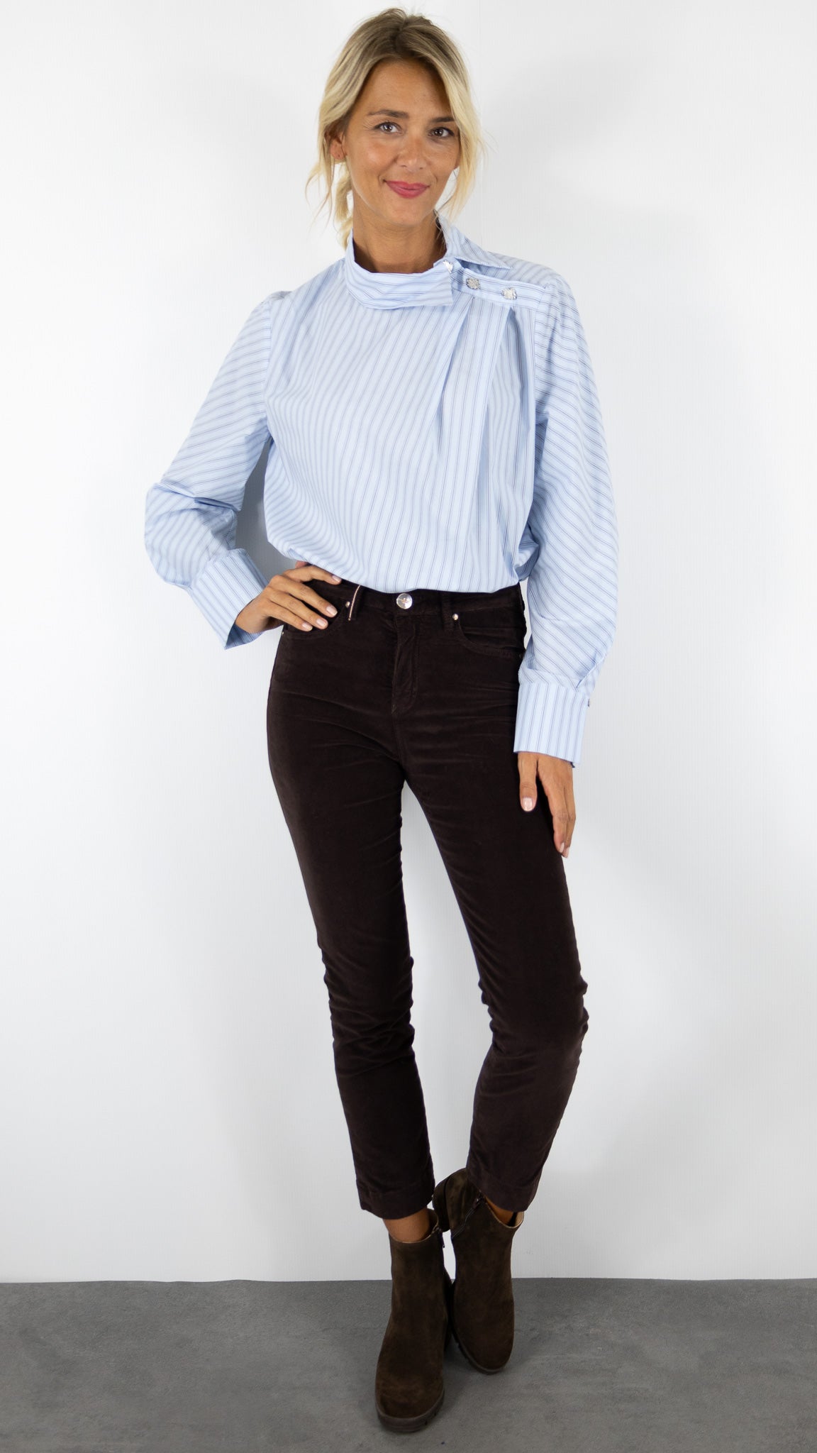 TUNIQUE RAYEE LARGES POIGNETS CIEL FEMME CAROLINE BISS 4631