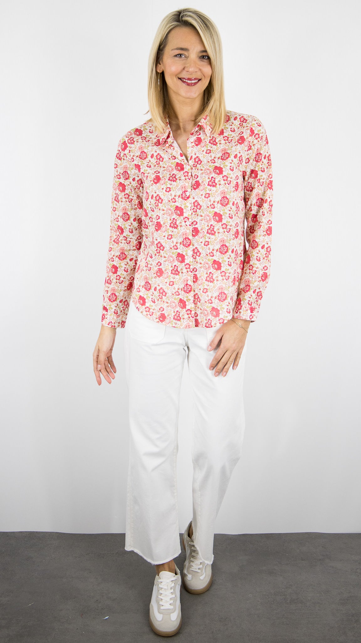 CHEMISE EN COTON FLEURIE POUR FEMME YCOO 4710B