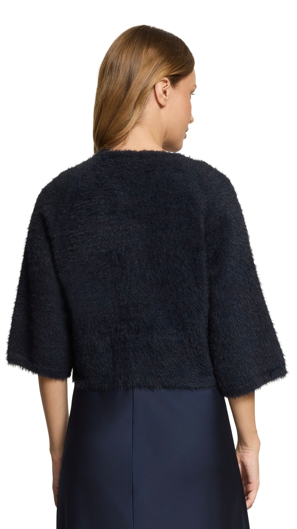 BOLERO EN MAILLE POILUE POUR FEMME VERAMONT 5218/4060#COLOR_8541/NIGHT SKY