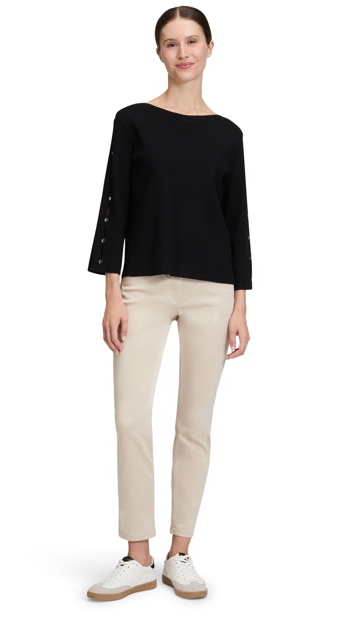 PULL AMPLE AJOURE NOIR POUR FEMME BETTY BARCLAY 5299/2907