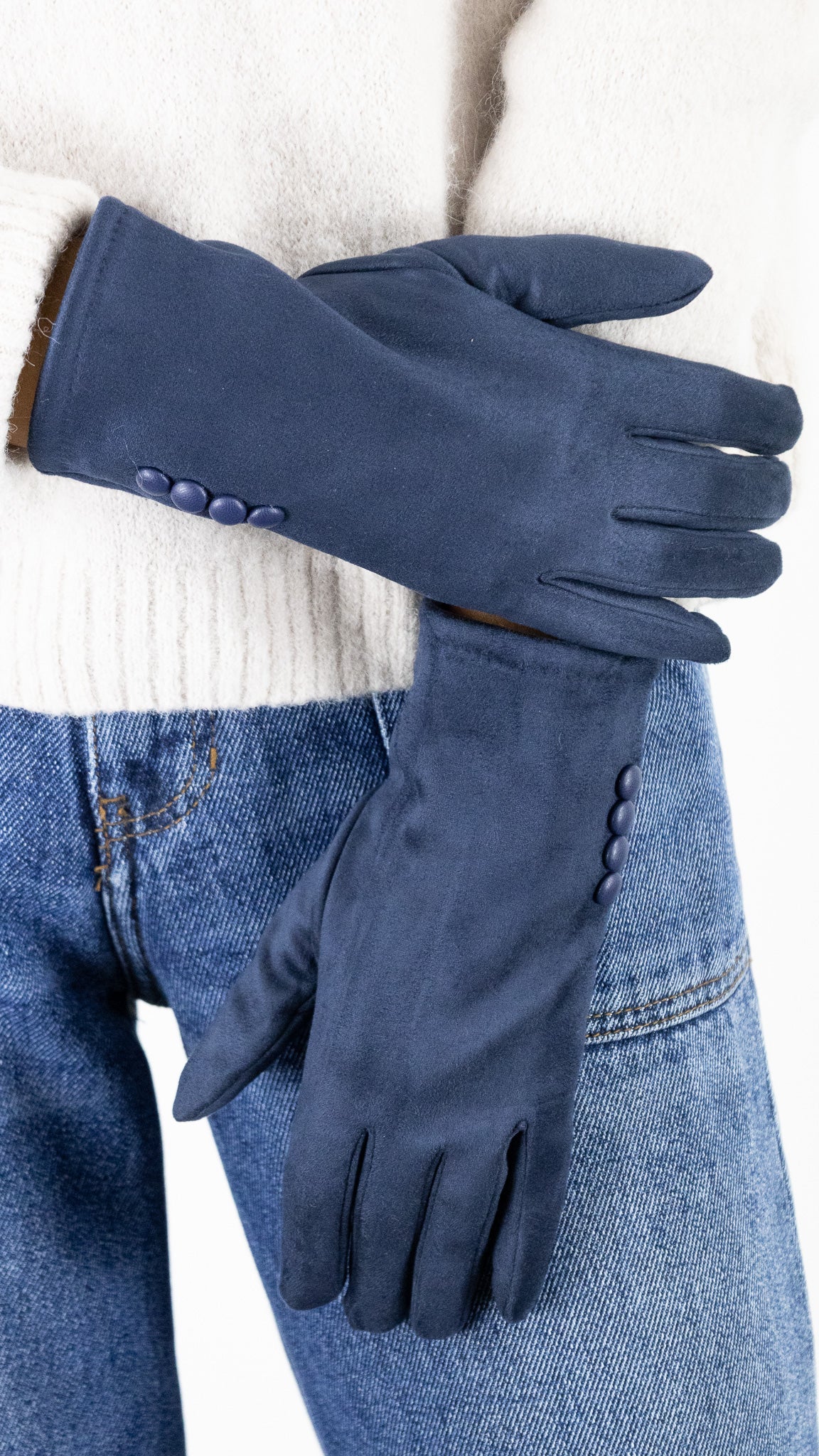 GANTS EN SUEDINE FEMME 55099 VOUS#color_0550/BLEU FONCE