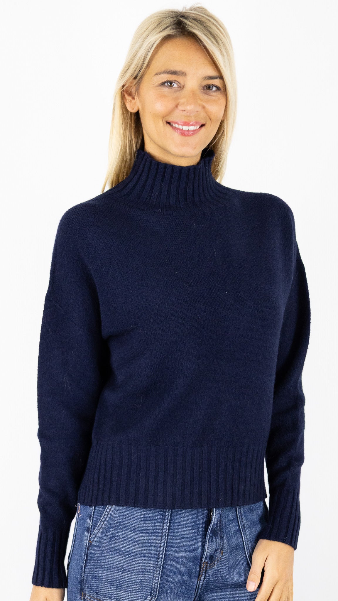 PULL COL MONTANT 570284 MAX ET ENJOY#color_MARINE