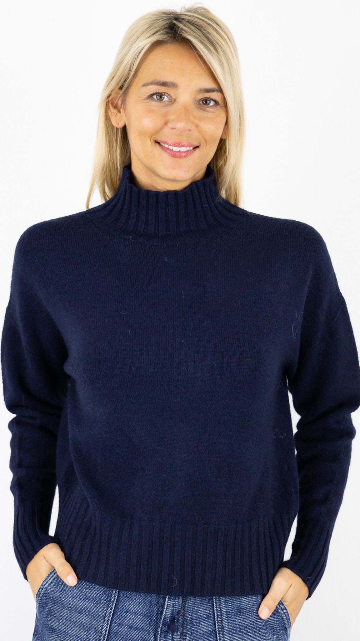 PULL COL MONTANT 570284 MAX ET ENJOY#color_MARINE