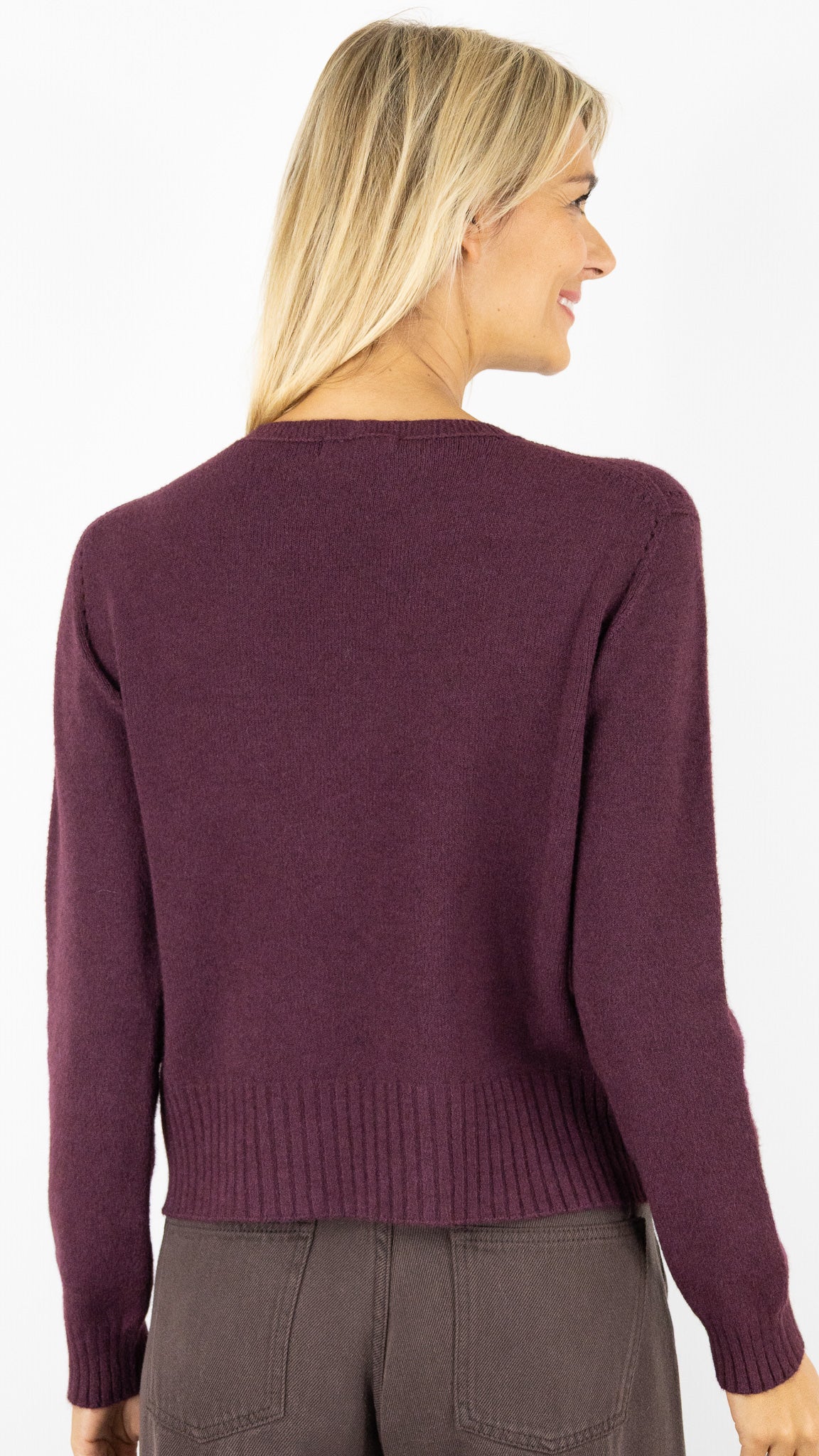 PULL COL V MAX ET ENJOY 570951#color_PRUGNAC/PRUNE