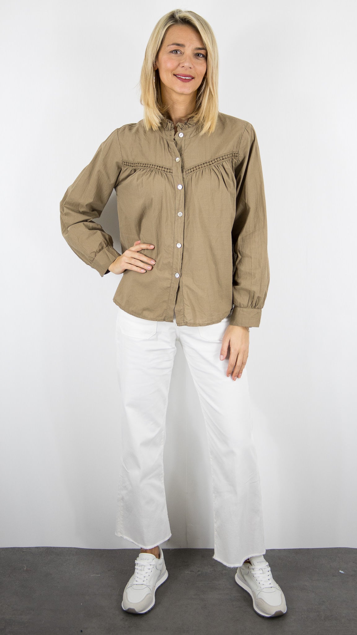 CHEMISE AMPLE EN COTON POUR FEMME ANDROMEDE 5804#COLOR_CAMEL