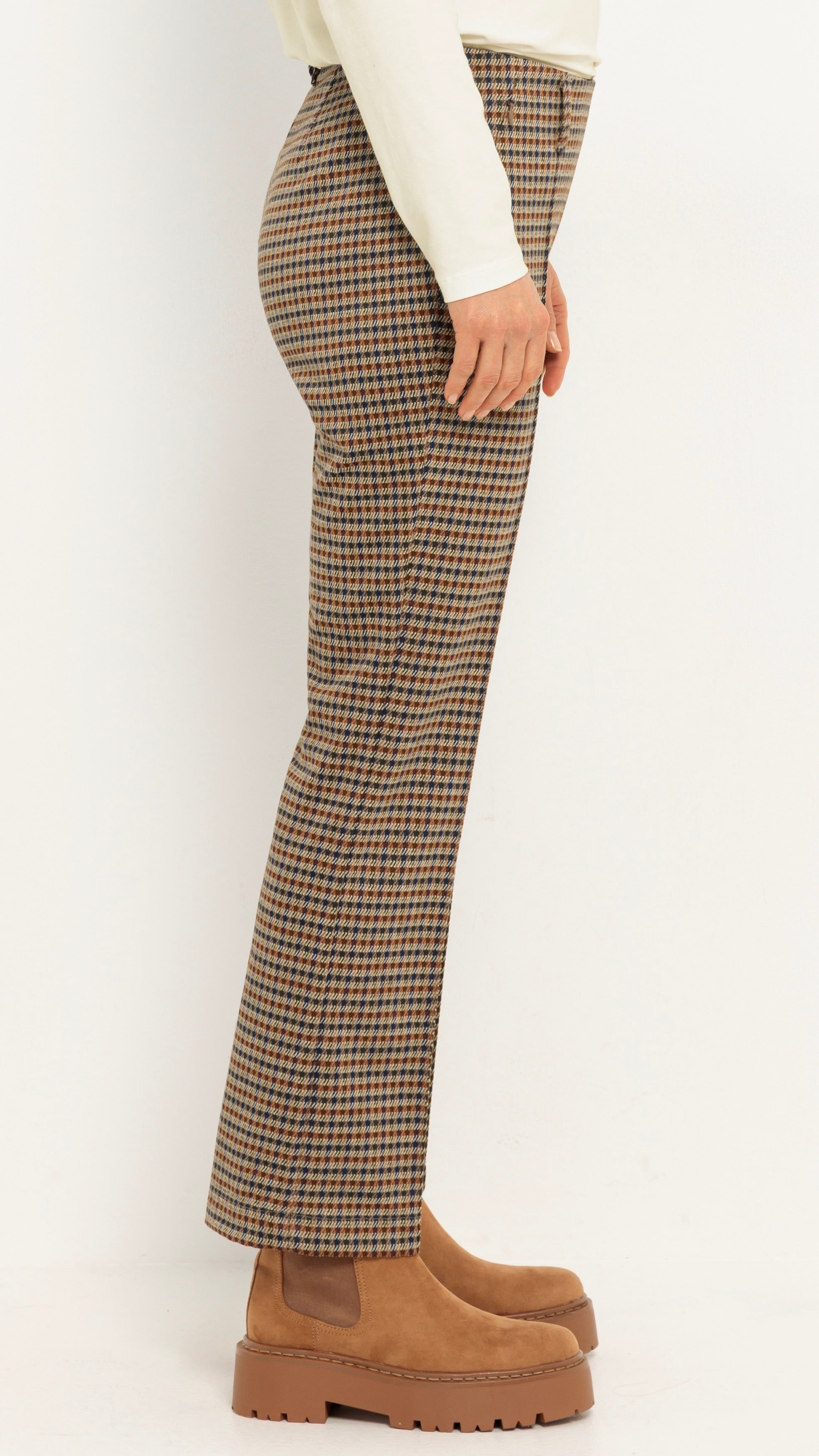 PANTALON PIED DE POULE FEMME BIANCA SIENA 60029
