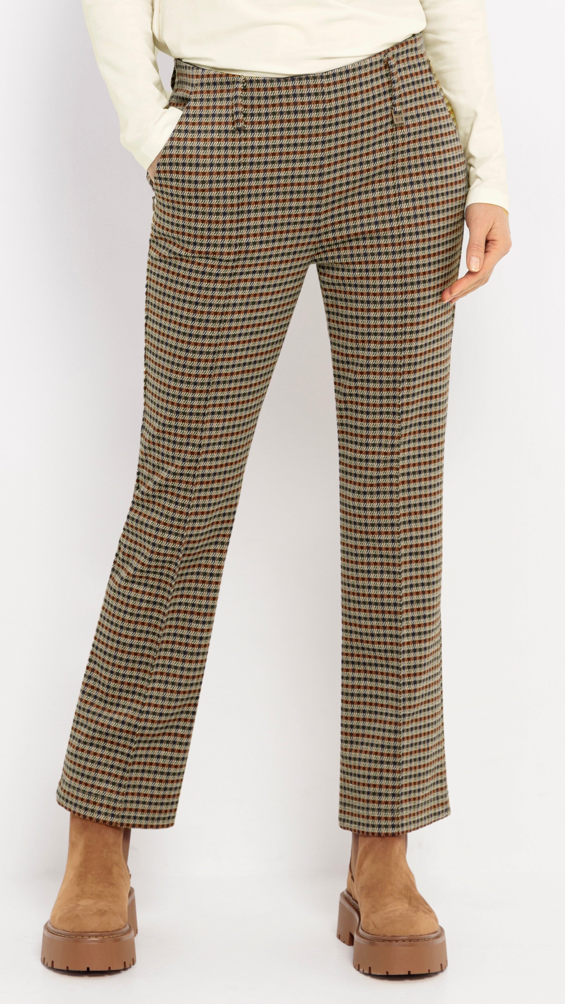 PANTALON PIED DE POULE FEMME BIANCA SIENA 60029