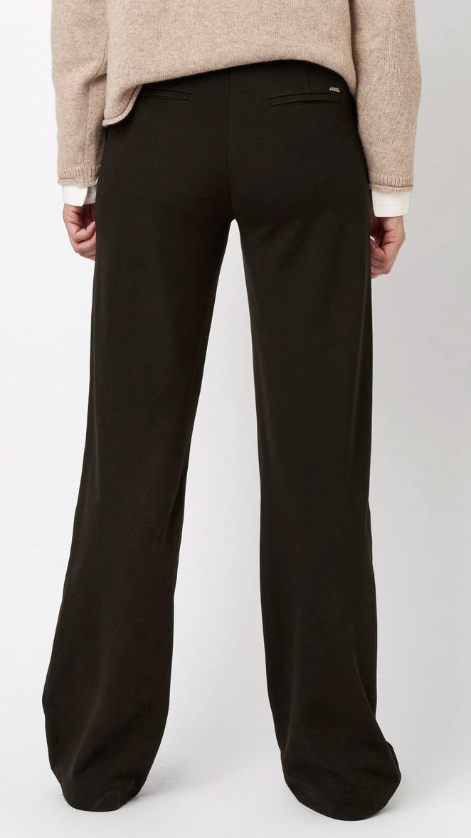 PANTALON FLARE EN JERSEY TONI 61-02 1213-61 JENNY WIDE#COLOR_79/DARK BROWN