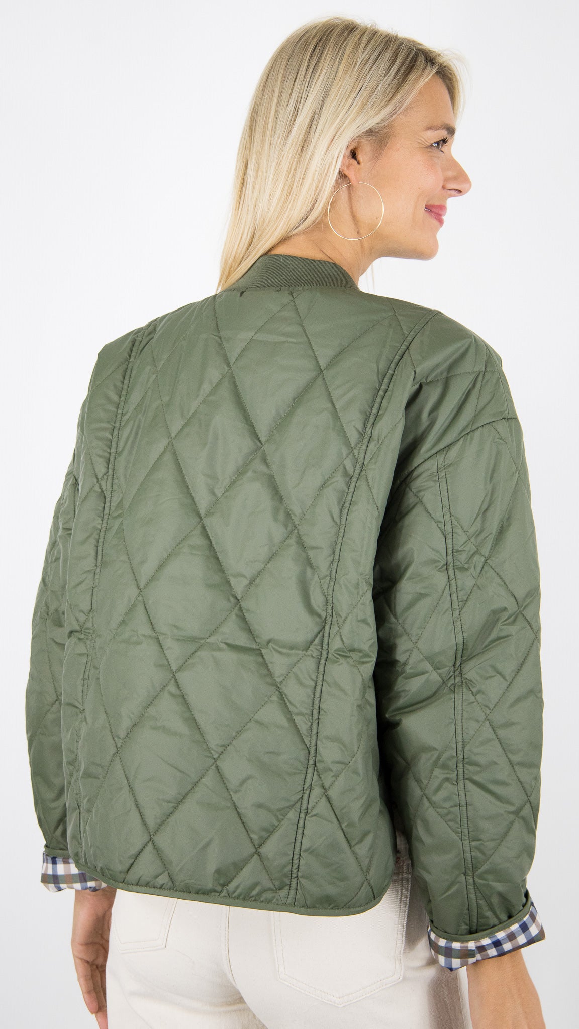 VESTE BOMBERS MATELASSÉE POUR FEMME YCOO 6220F#COLOR_KAKI