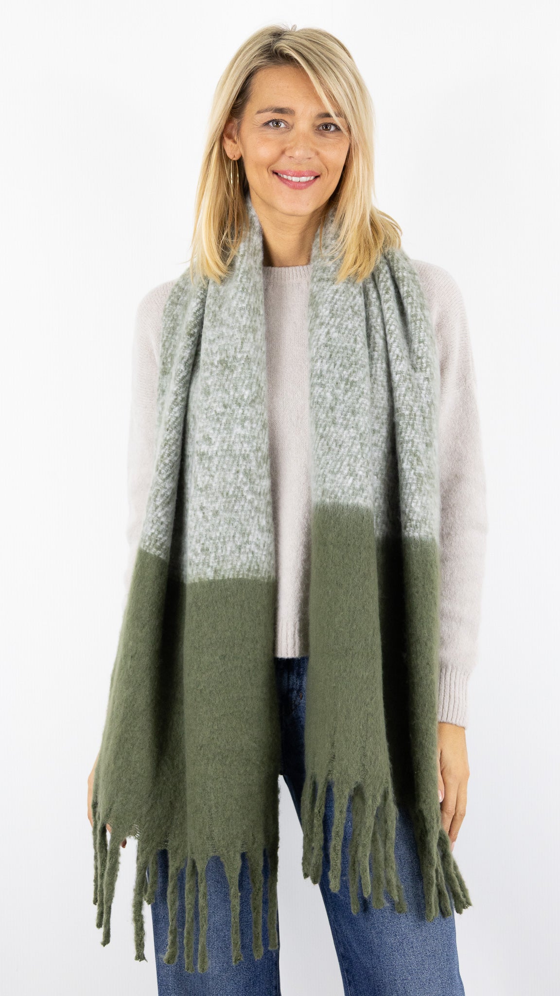 ECHARPE CHINEE FEMME 63719 VOUS VERT FONCE