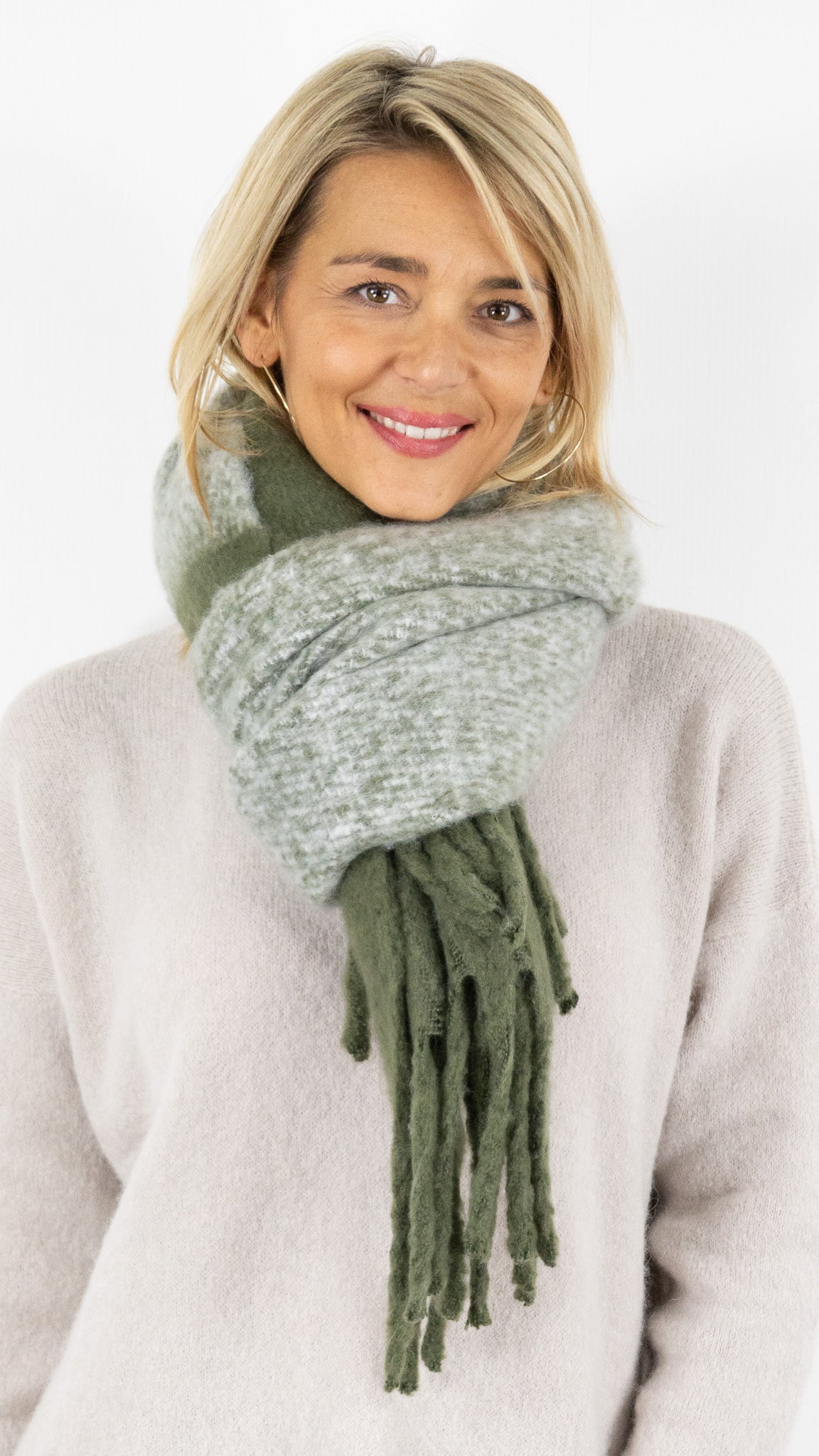 ECHARPE CHINEE FEMME 63719 VOUS VERT FONCE