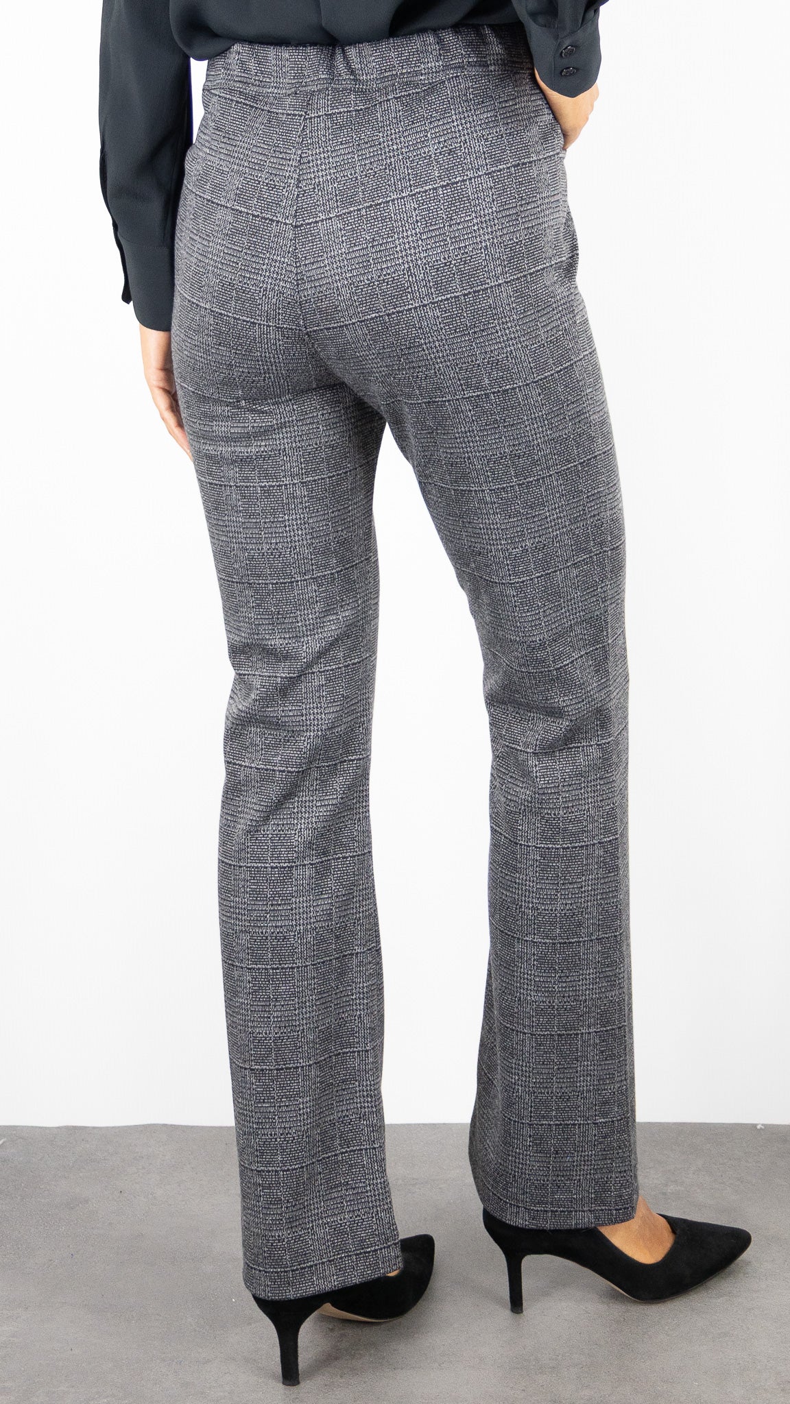 PANTALON FLARE PRINCES DE GALLES FEMME TAILLE ELASTIQUE TONI ALICE 64-04 2810-3