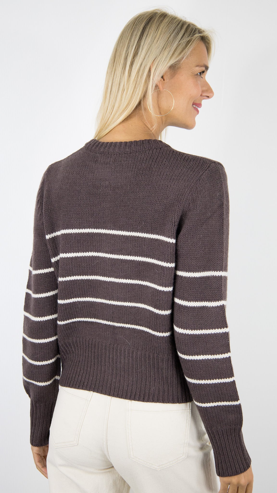 CARDIGAN MARINIERE EN LAINE CHOCO LILI ET LALA 65177 