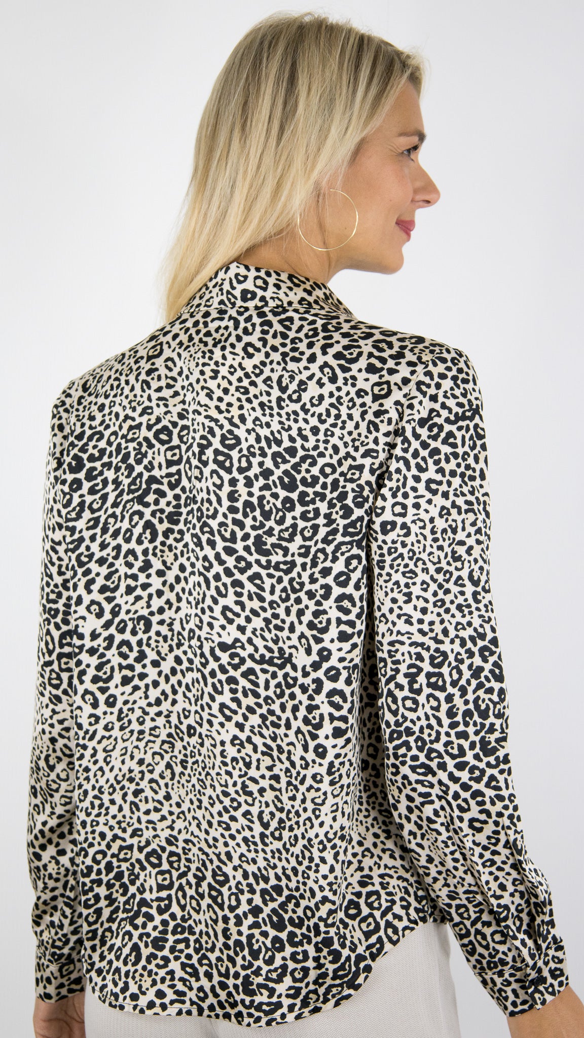 CHEMISE LEOPARD BEIGE NOIR FEMME SATINEE SUZY ET MILLY 6617 H11 