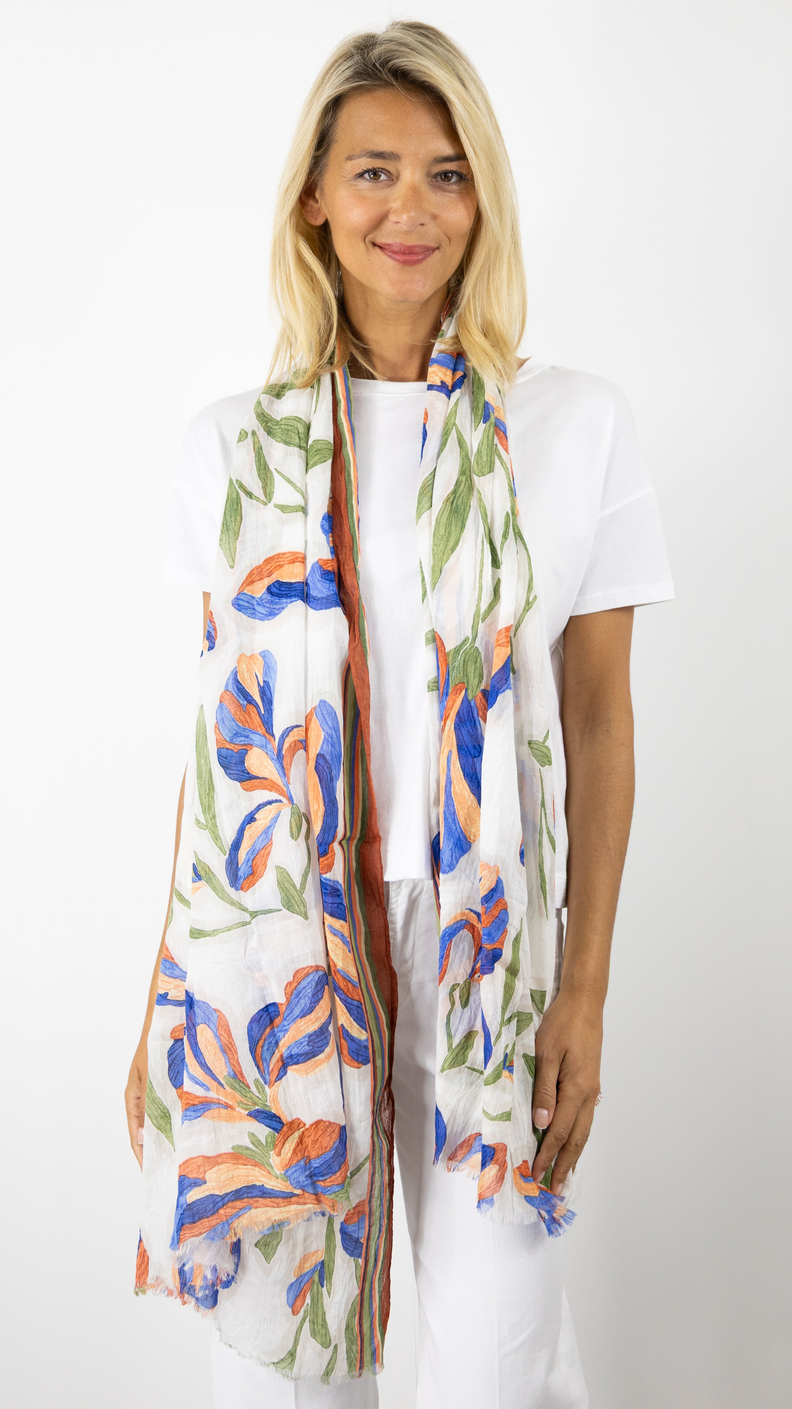 ETOLE EN COTON IMPRIME GRANDE FLEUR ATOLL 66961 