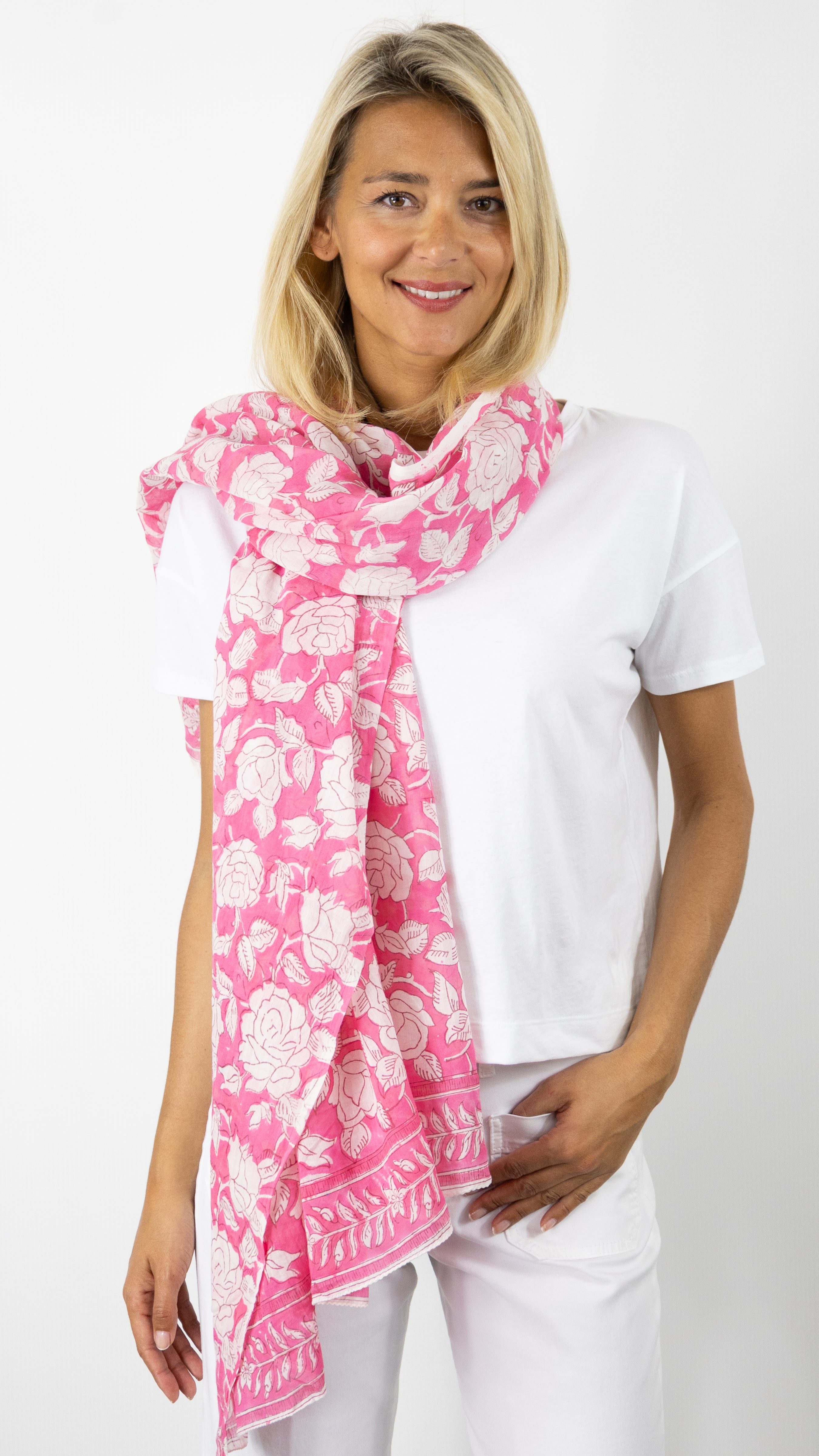 ETOLE BLOCK PRINT 100% COTON ATOLL 67123#COLOR_0400/ROSE CLAIR