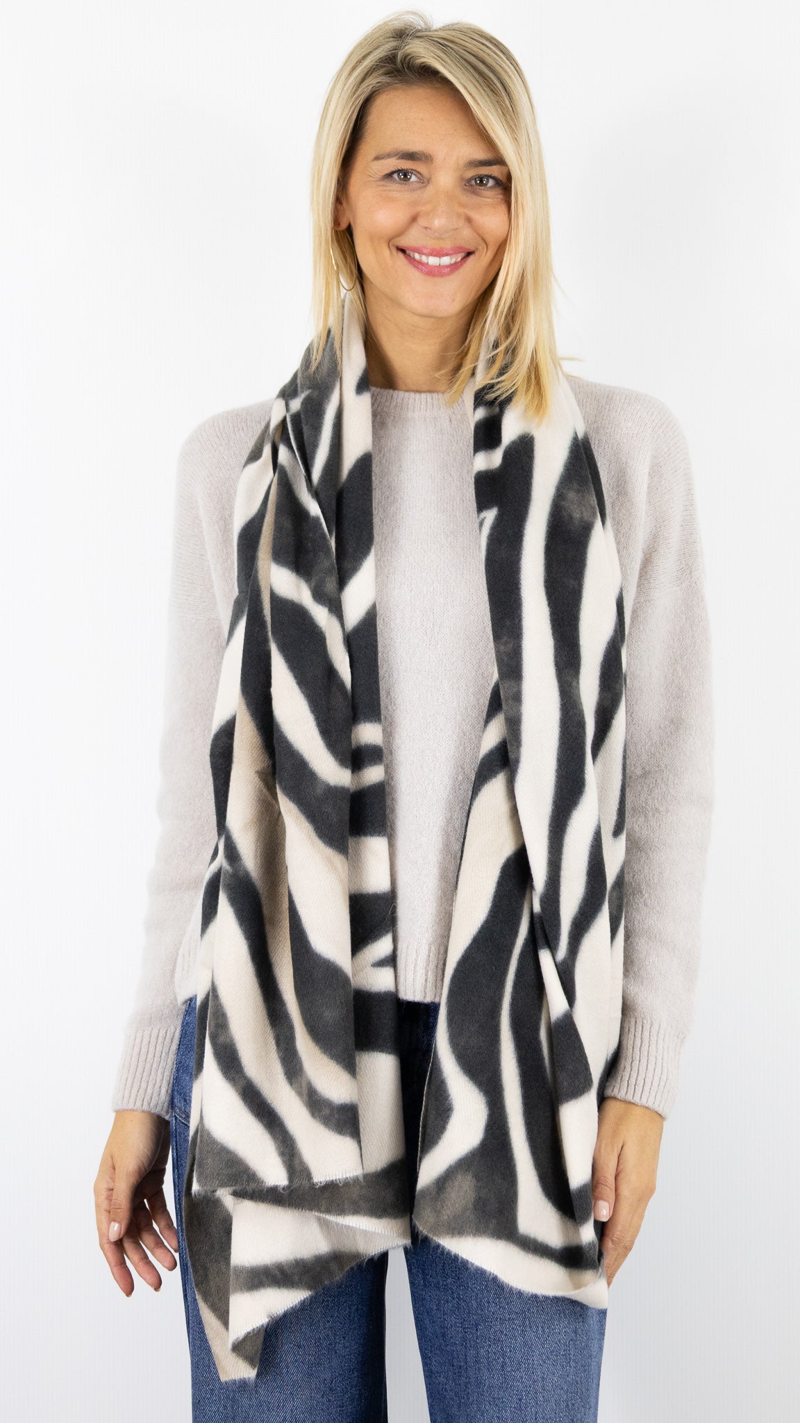 ETOLE DOUCE IMPRIME ZEBRE 67611 VOUS ECRU