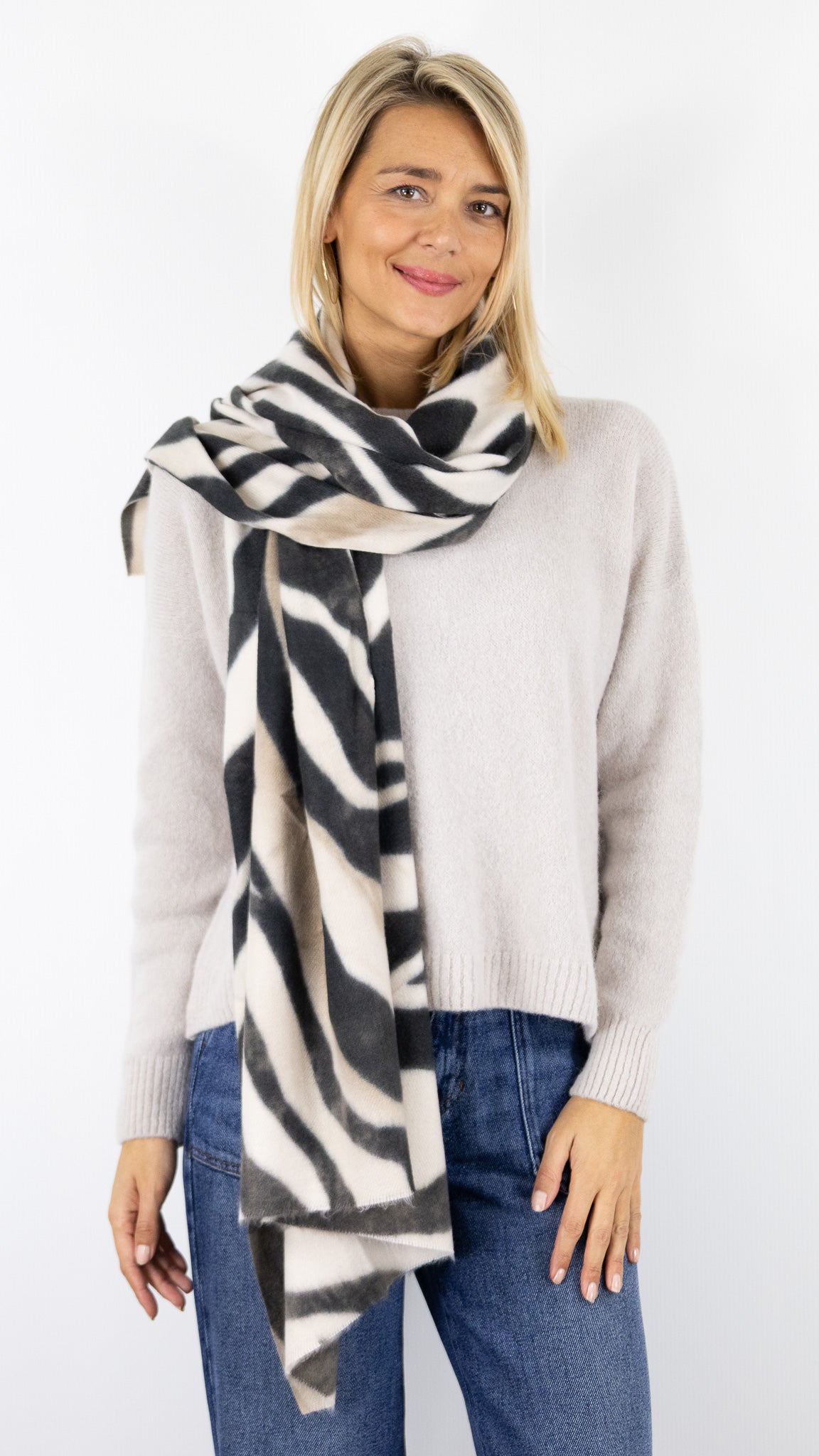 ETOLE DOUCE IMPRIME ZEBRE 67611 VOUS ECRU