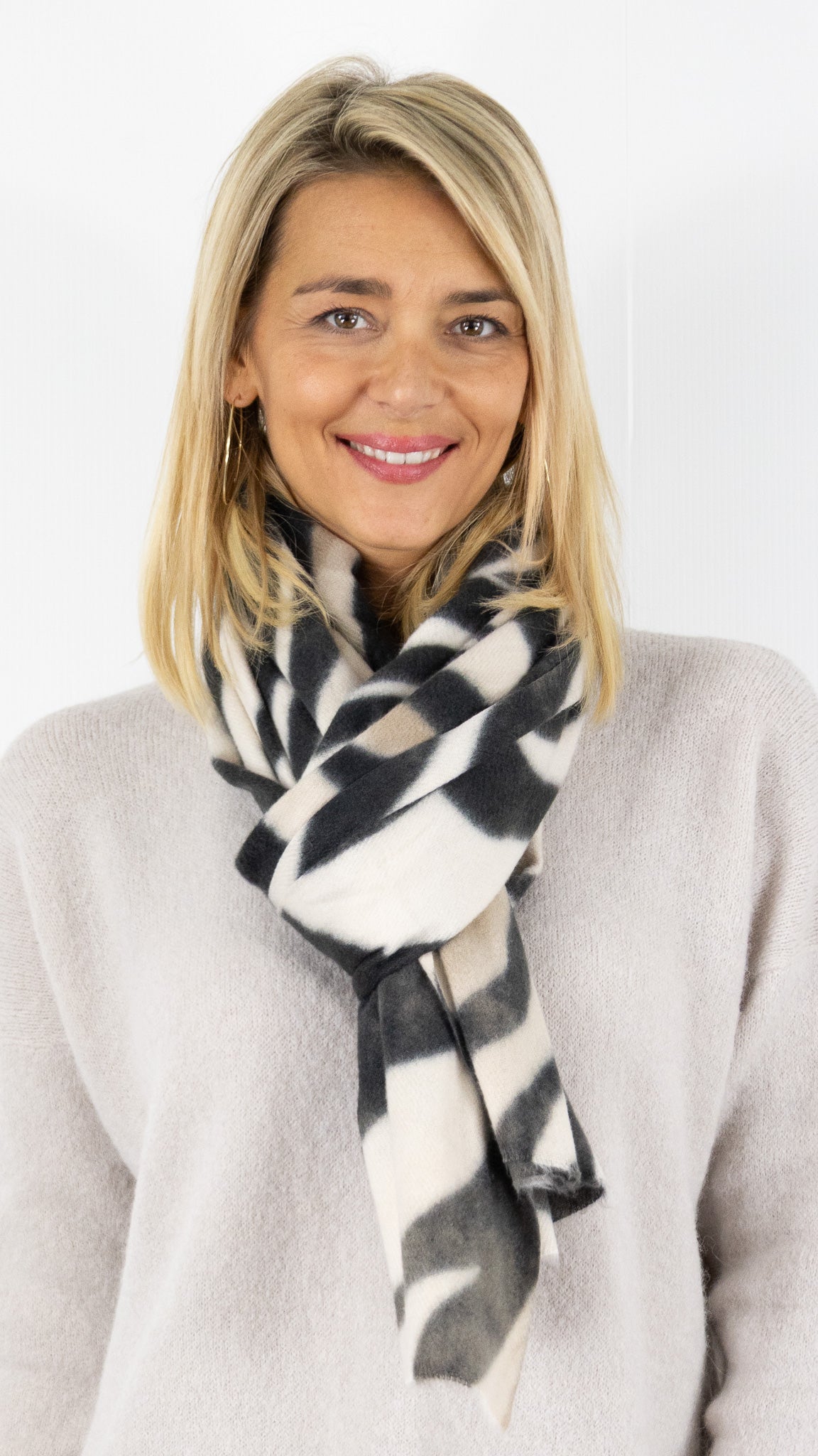 ETOLE DOUCE IMPRIME ZEBRE 67611 VOUS ECRU