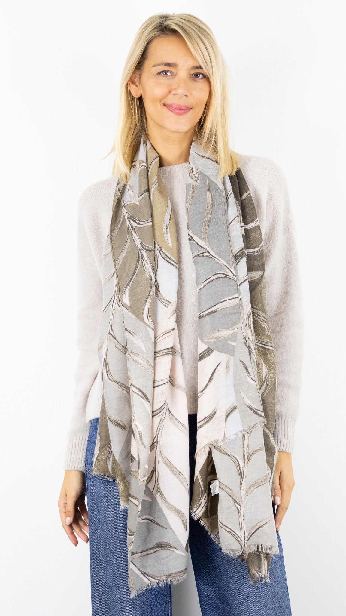 ETOLE IMPRIME FEUILLAGE FEMME 67674 VOUS MARRON CLAIR