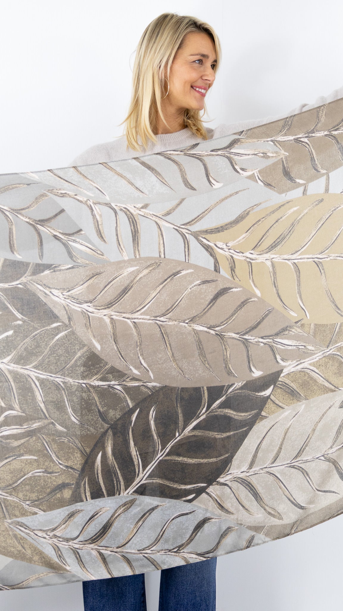 ETOLE IMPRIME FEUILLAGE FEMME 67674 VOUS MARRON CLAIR