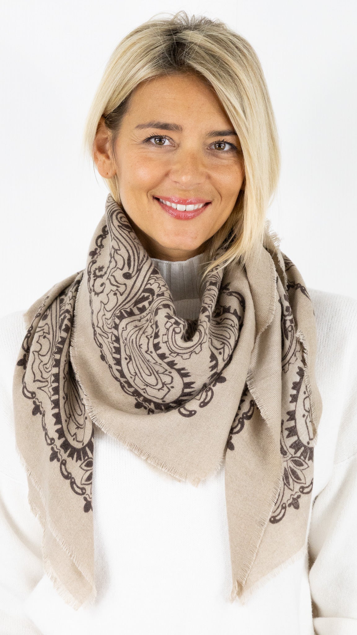 ECHARPE IMPRIME FEMME 70709 VOUS#color_TAUPE