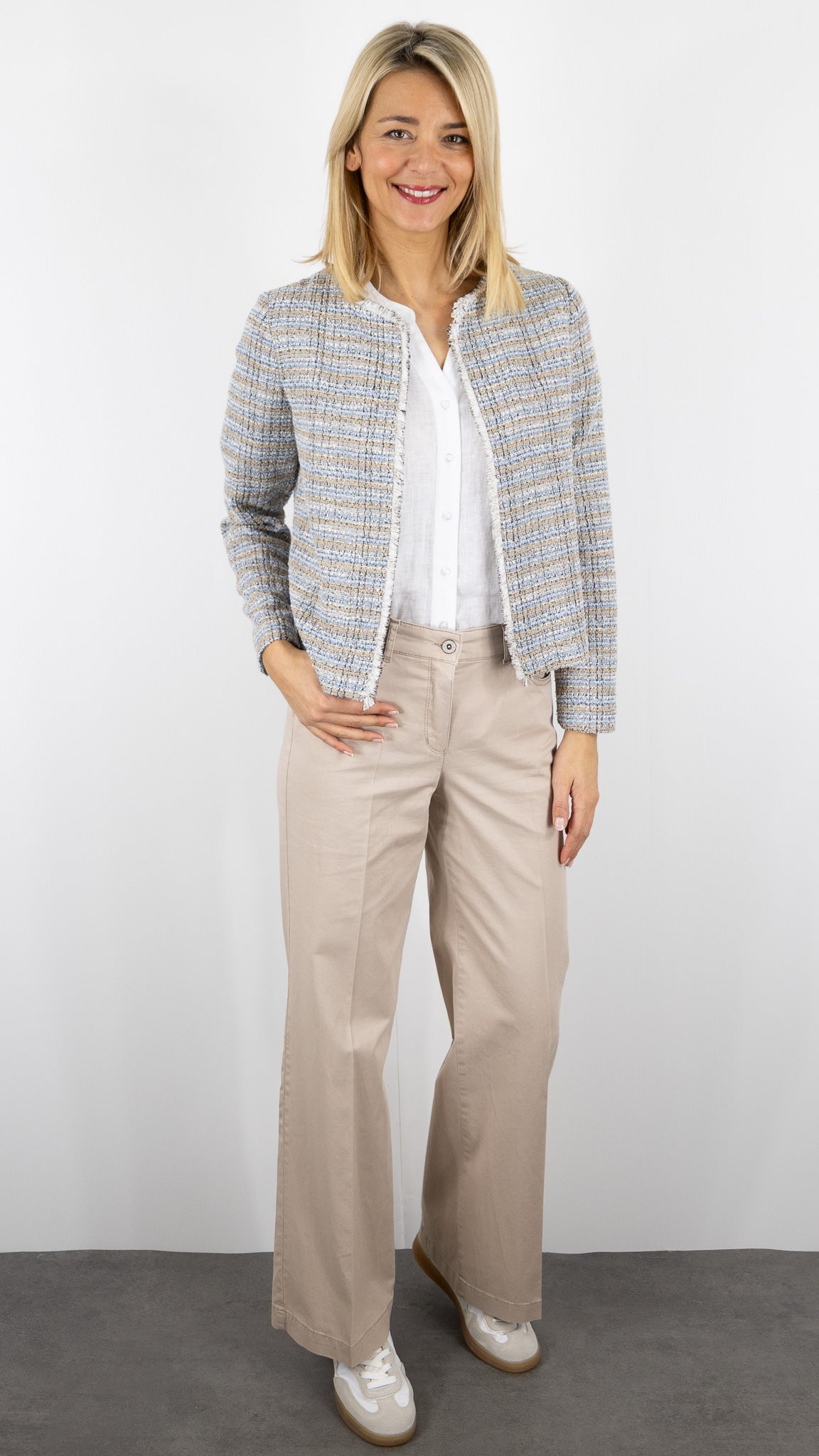 VESTE BOUCLETTE COURTE BEIGE ET CIEL FEMME BIANCA KHATY 74037