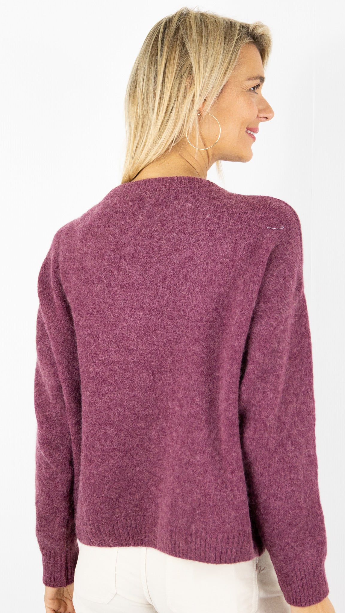 PULL RAS DU COU FEMME 7711 NAIS#color_PRUNE