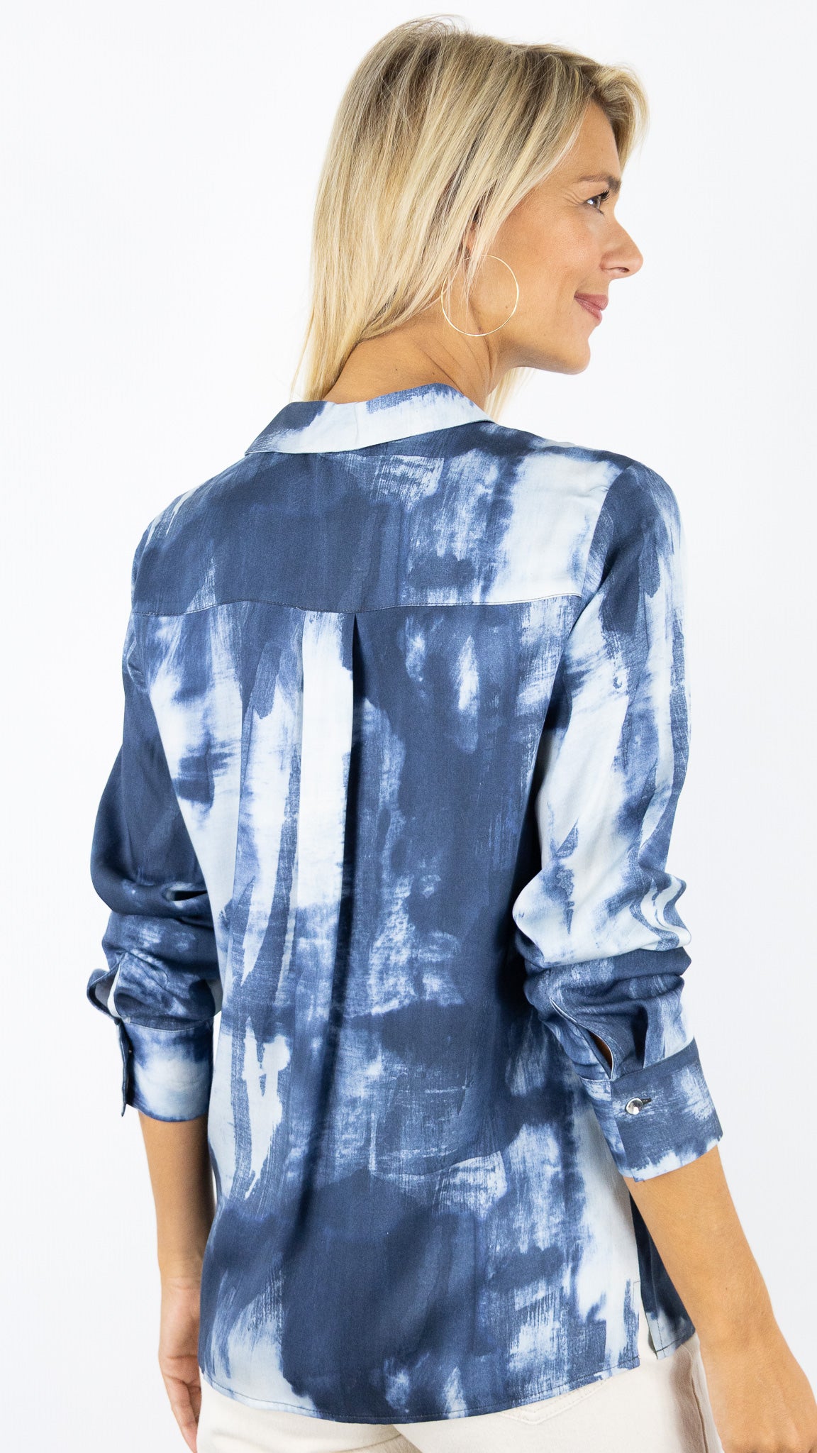 CHEMISE IMPRIME TACHES INDIGO TONI CELIA 78-76 1480-4