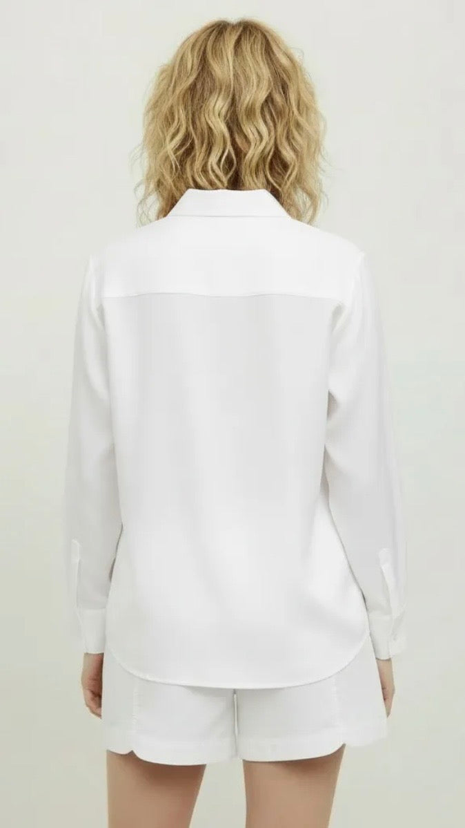 CHEMISE AMPLE EN COTON POUR FEMME SWEEWE 79602#COLOR_CREAM