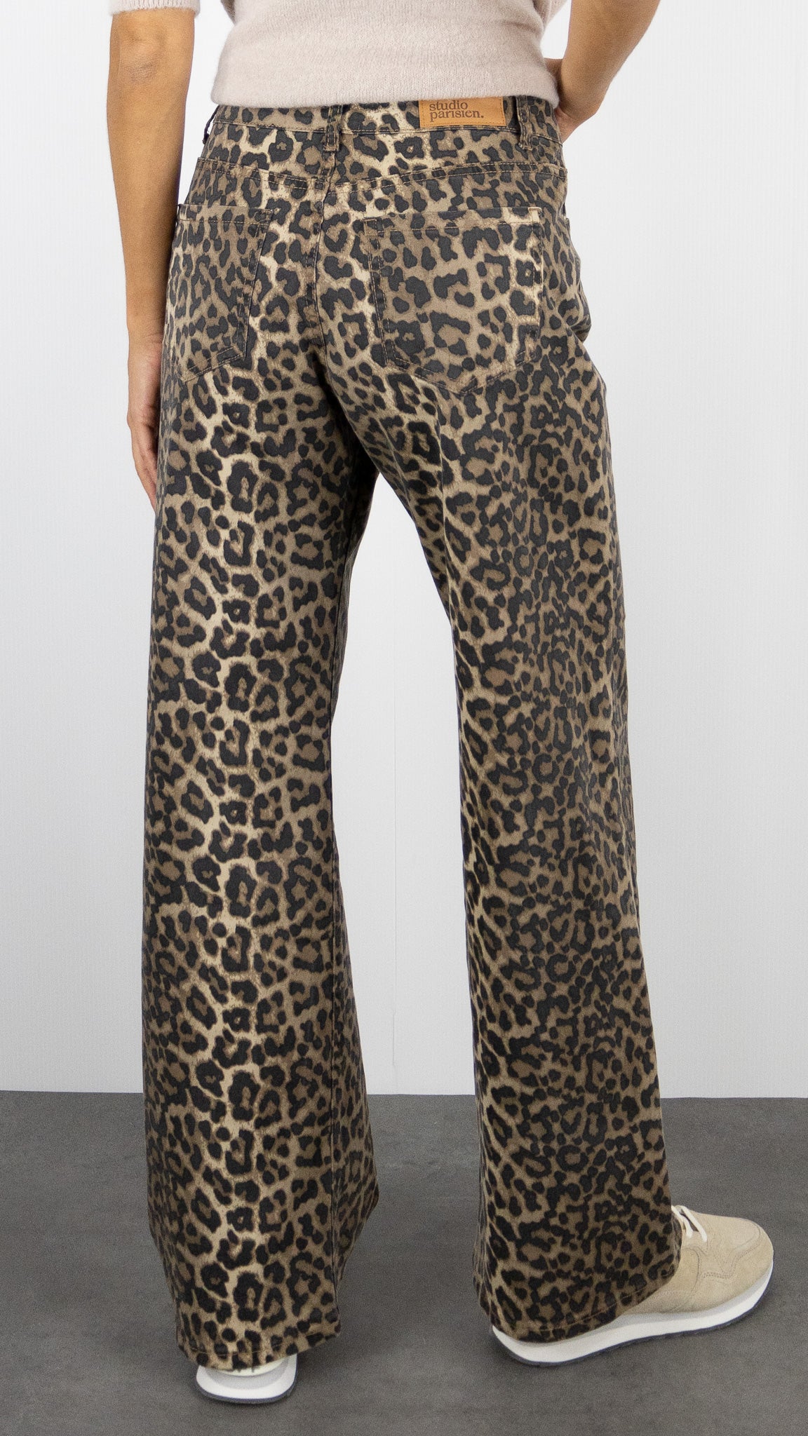 PANTALON LARGE IMPRIME LEOPARD STUDIO PARISIEN 8061 