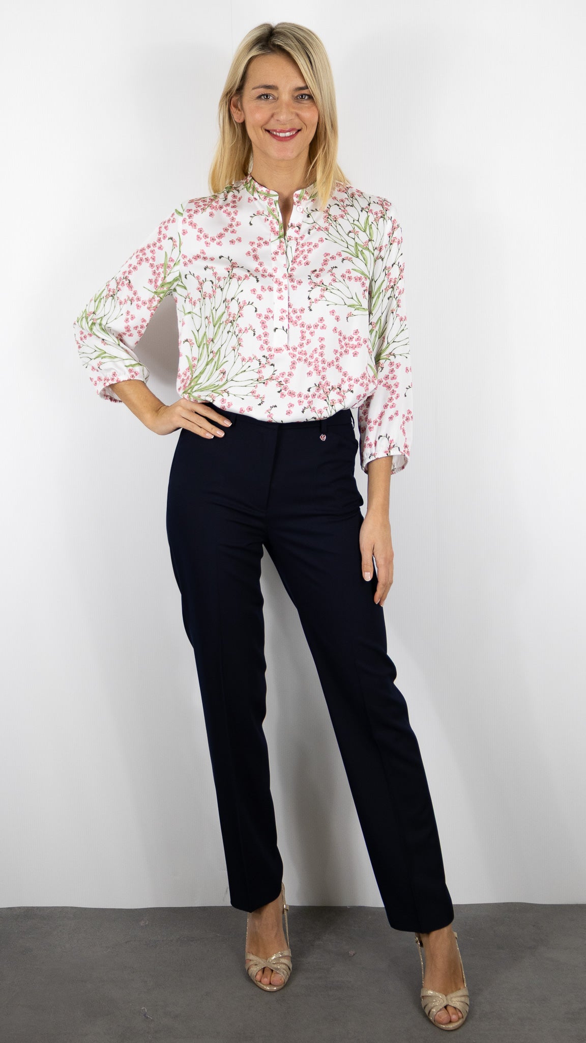 PANTALON HABILLE DE VILLE POUR FEMME TONI 82-03/2220-0#COLOR_59/NAVY