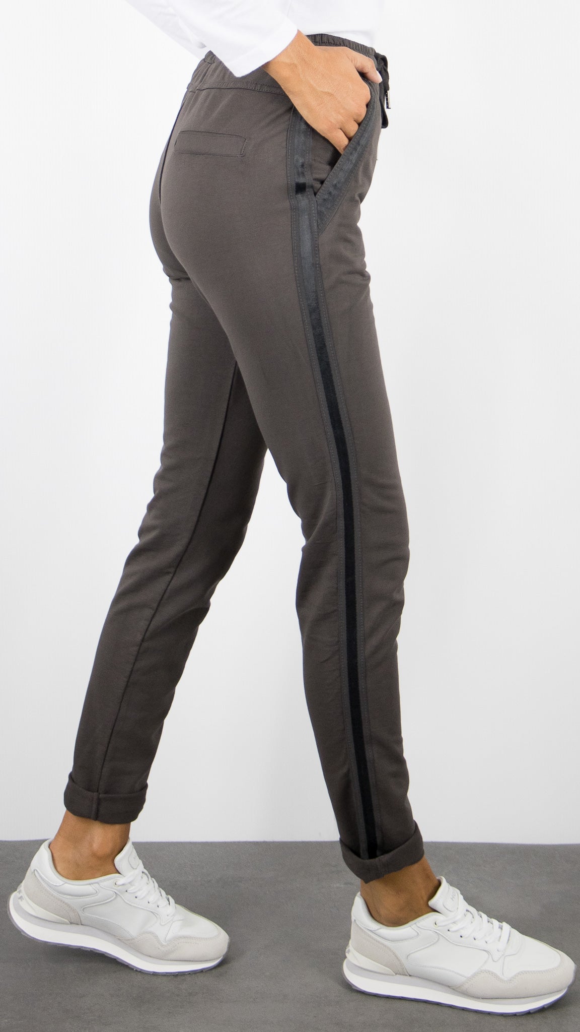 JOGGING EN COTON FEMME STUDIO PARISIEN 822739#COLOR_CHOCO