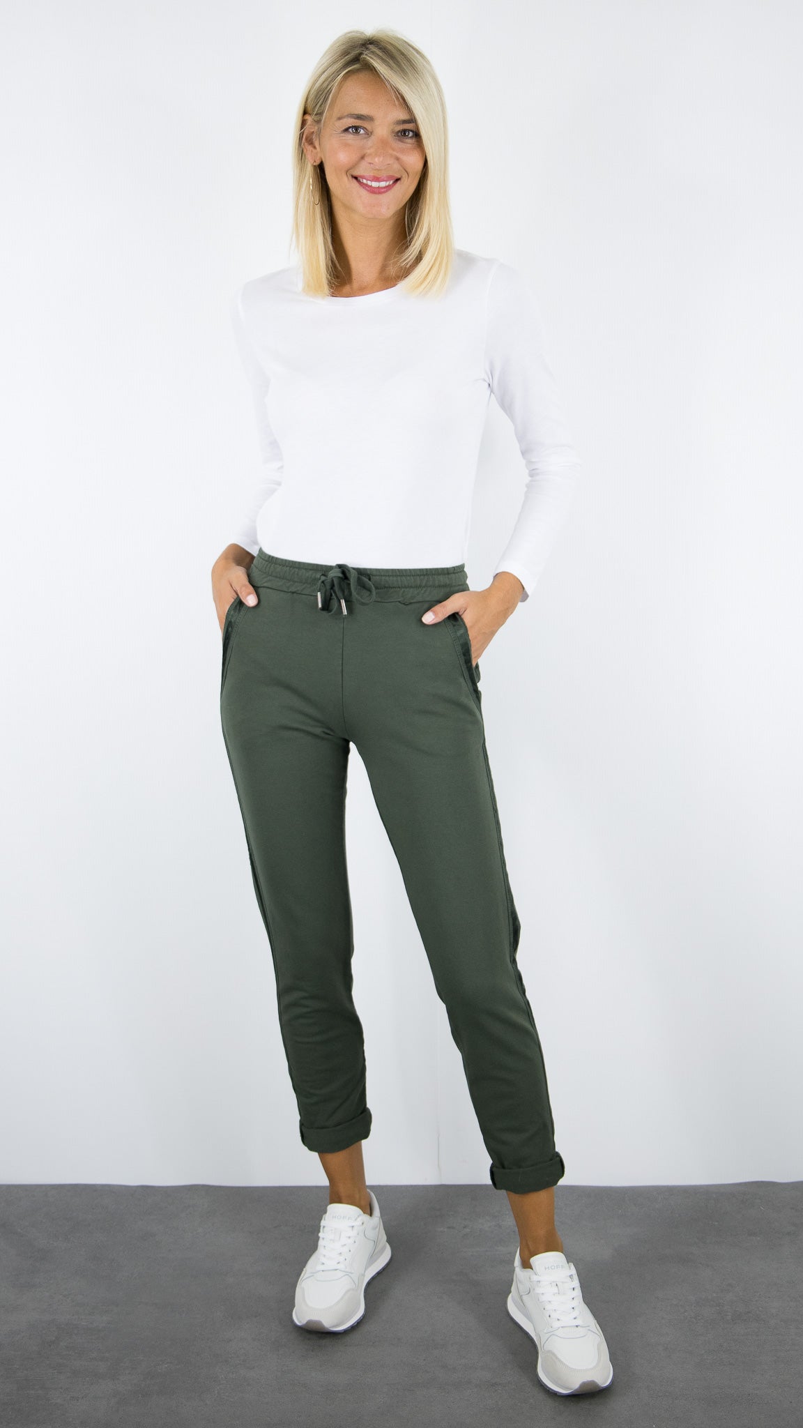 JOGGING EN COTON FEMME STUDIO PARISIEN 822739#COLOR_MIMETICO
