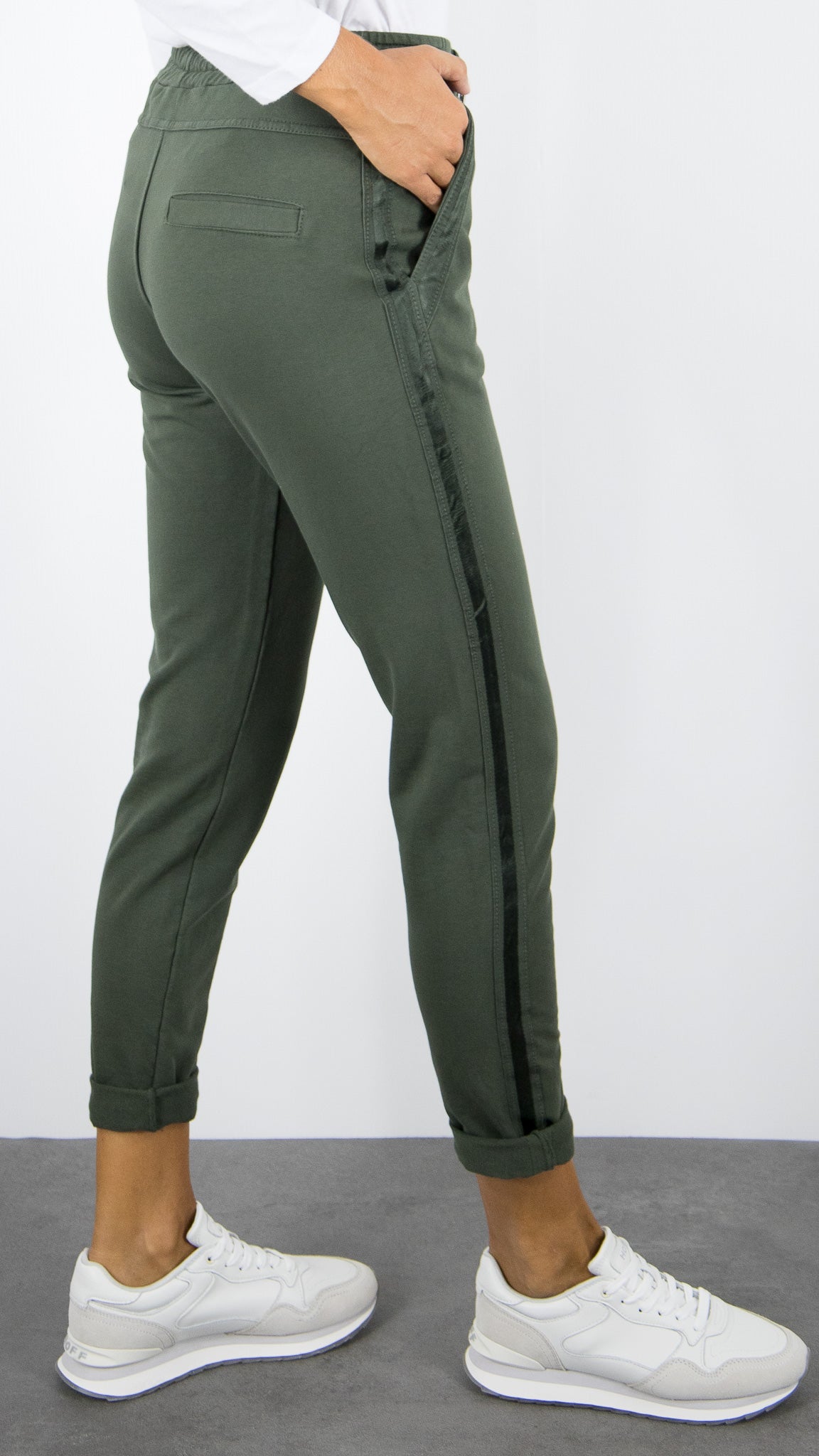 JOGGING EN COTON FEMME STUDIO PARISIEN 822739#COLOR_MIMETICO