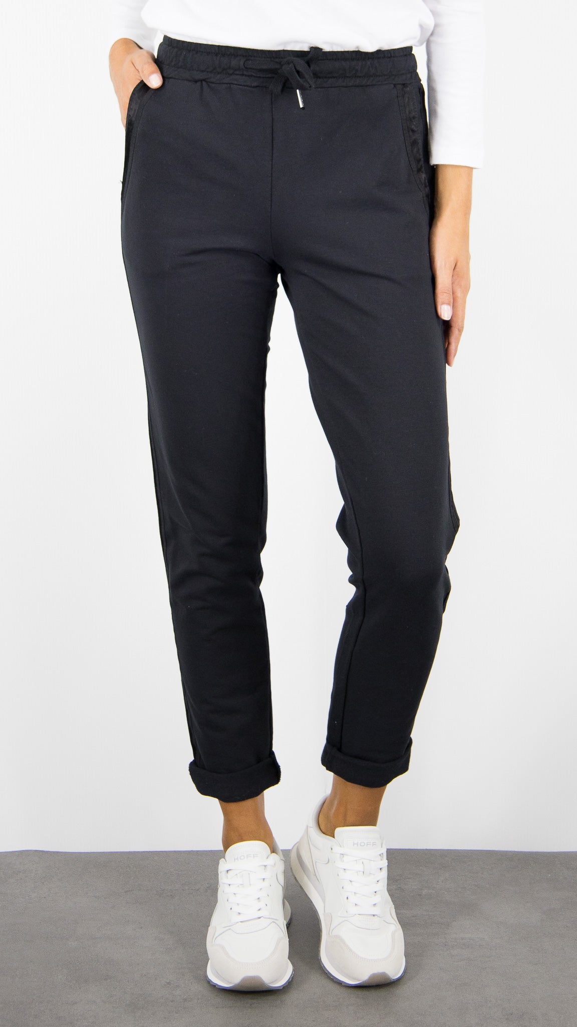 JOGGING EN COTON FEMME STUDIO PARISIEN 822739#COLOR_NOIR