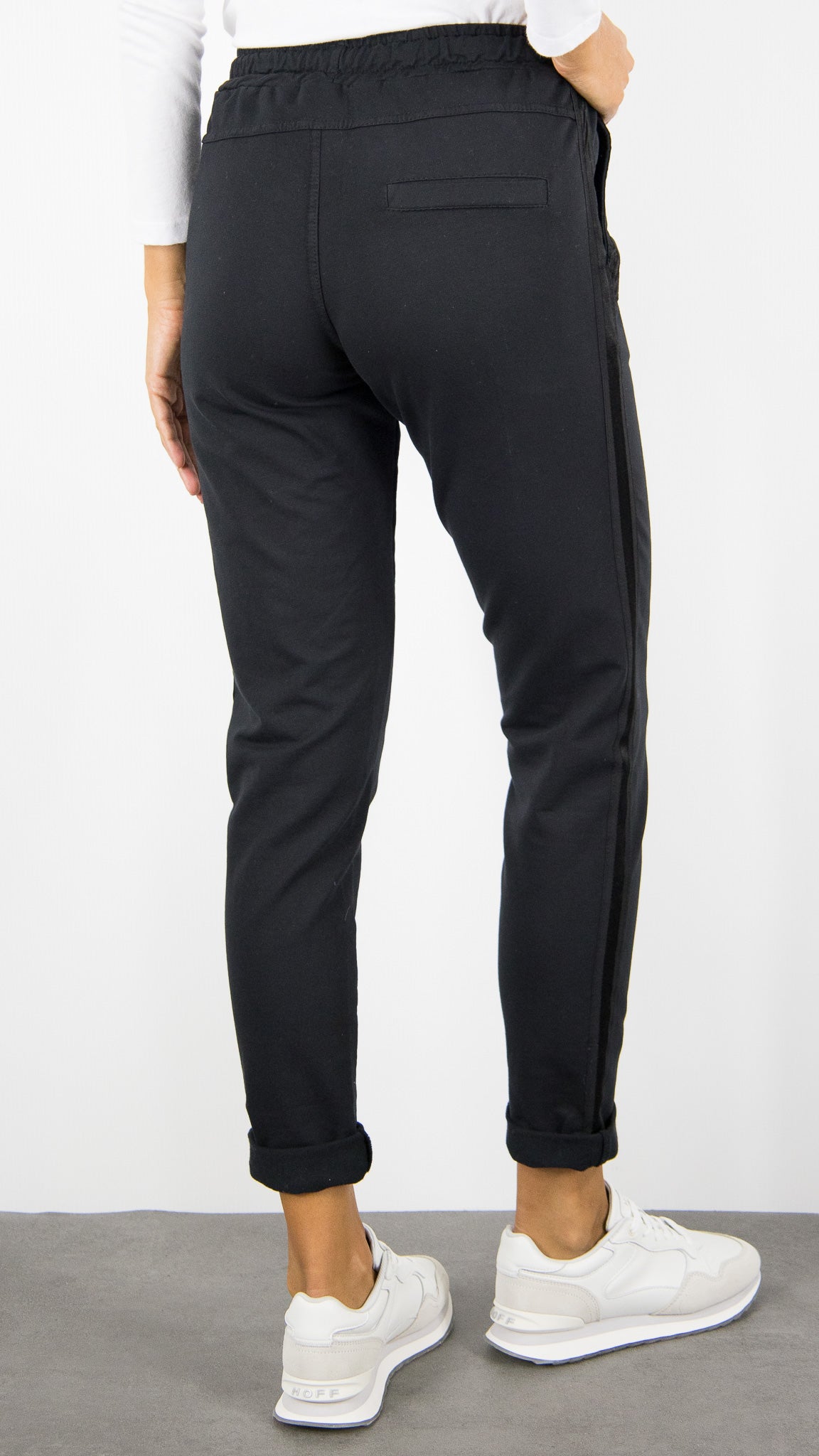 JOGGING EN COTON FEMME STUDIO PARISIEN 822739#COLOR_NOIR