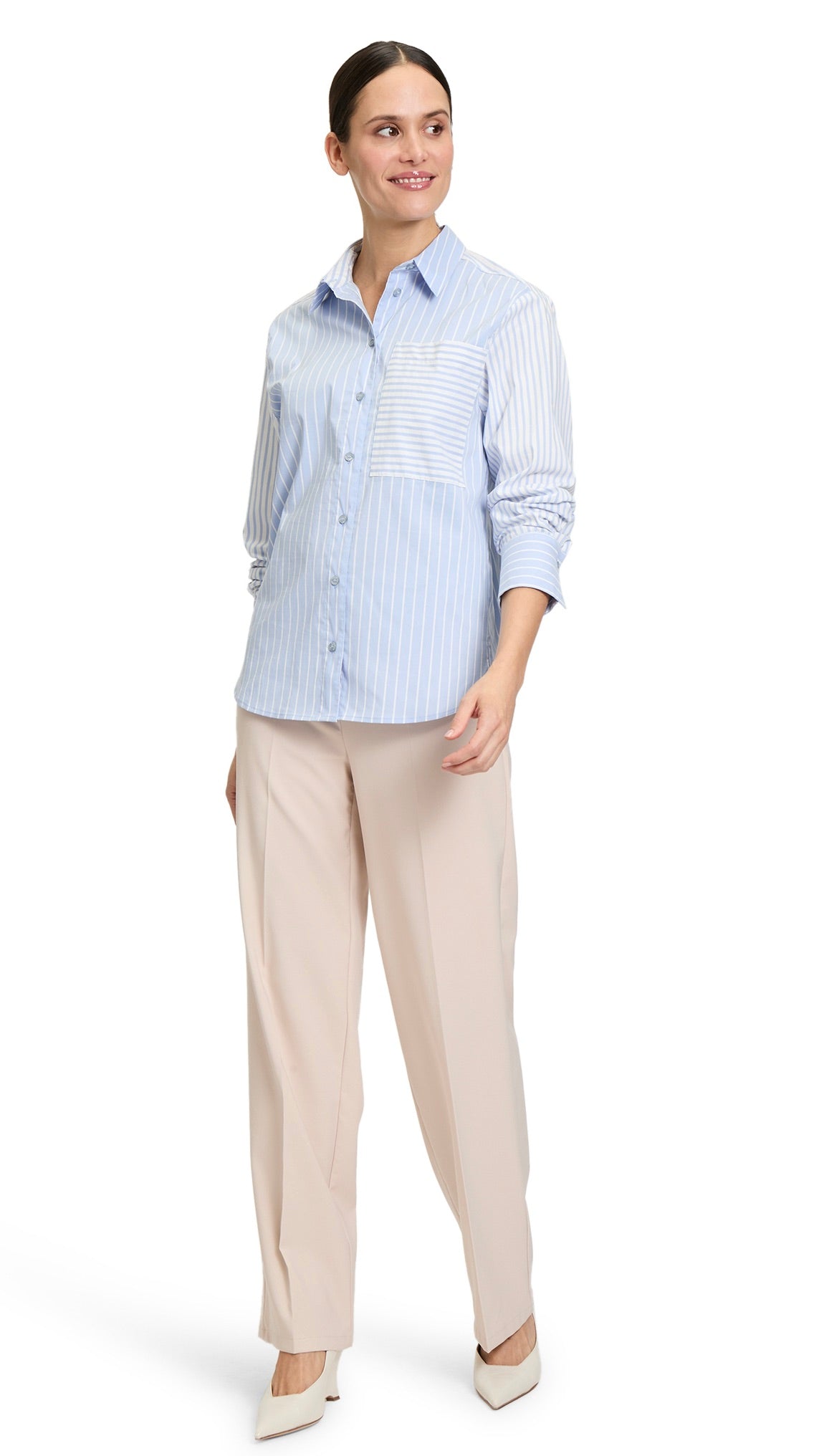 CHEMISE RAYEE CIEL EN COTON BETTY BARCLAY 8814/1138