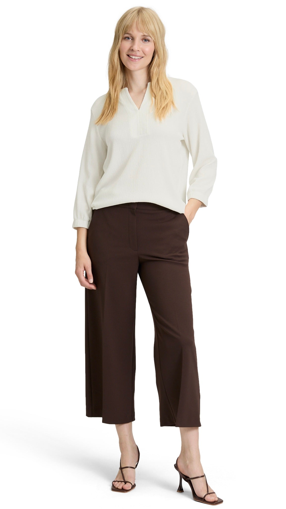 BLOUSE EN CREPE ECRU BETTY BARCLAY 8909/1468