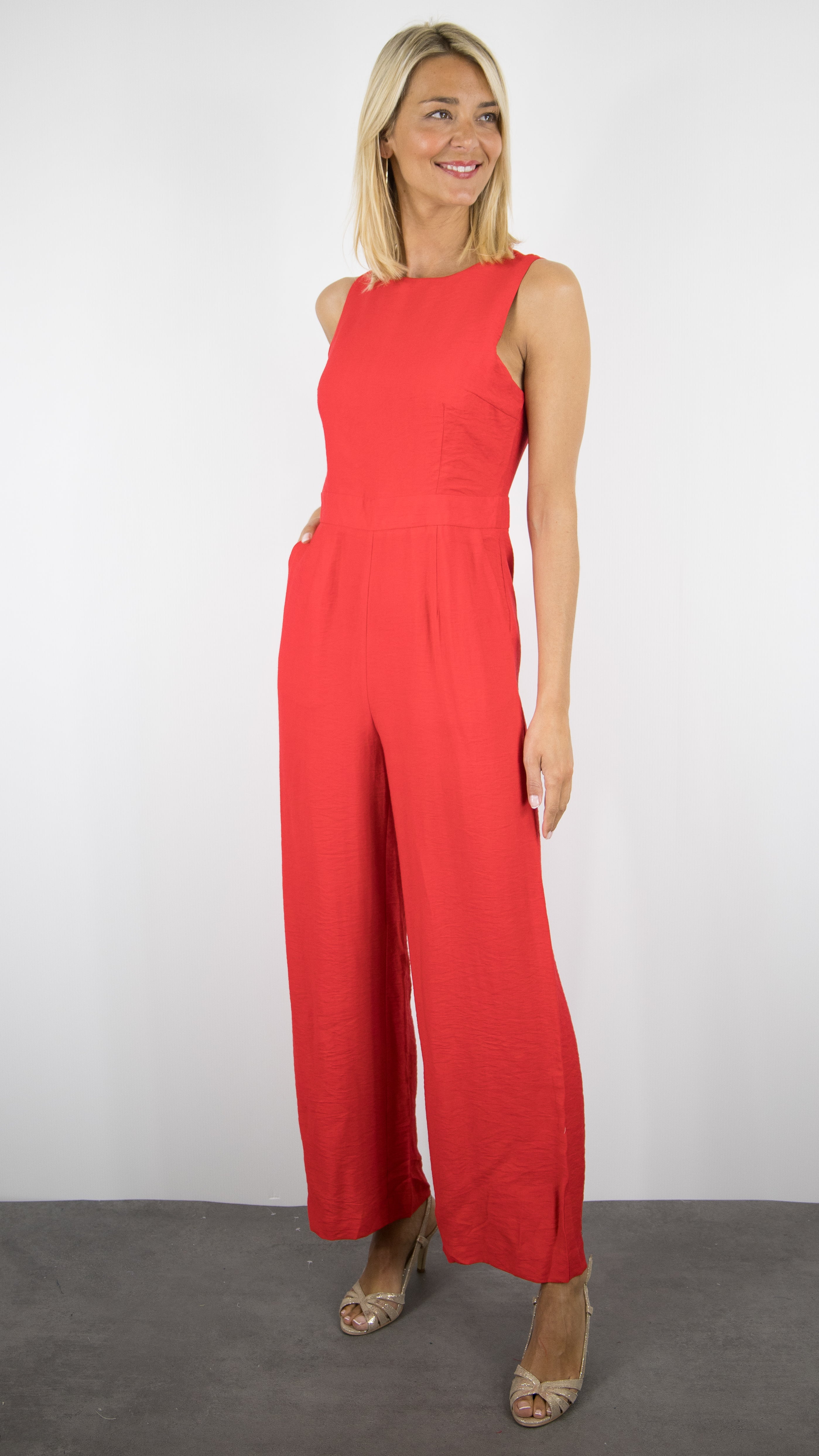 COMBINAISON FLUIDE DOS NU SANS MANCHES CORAIL YCOO 9132