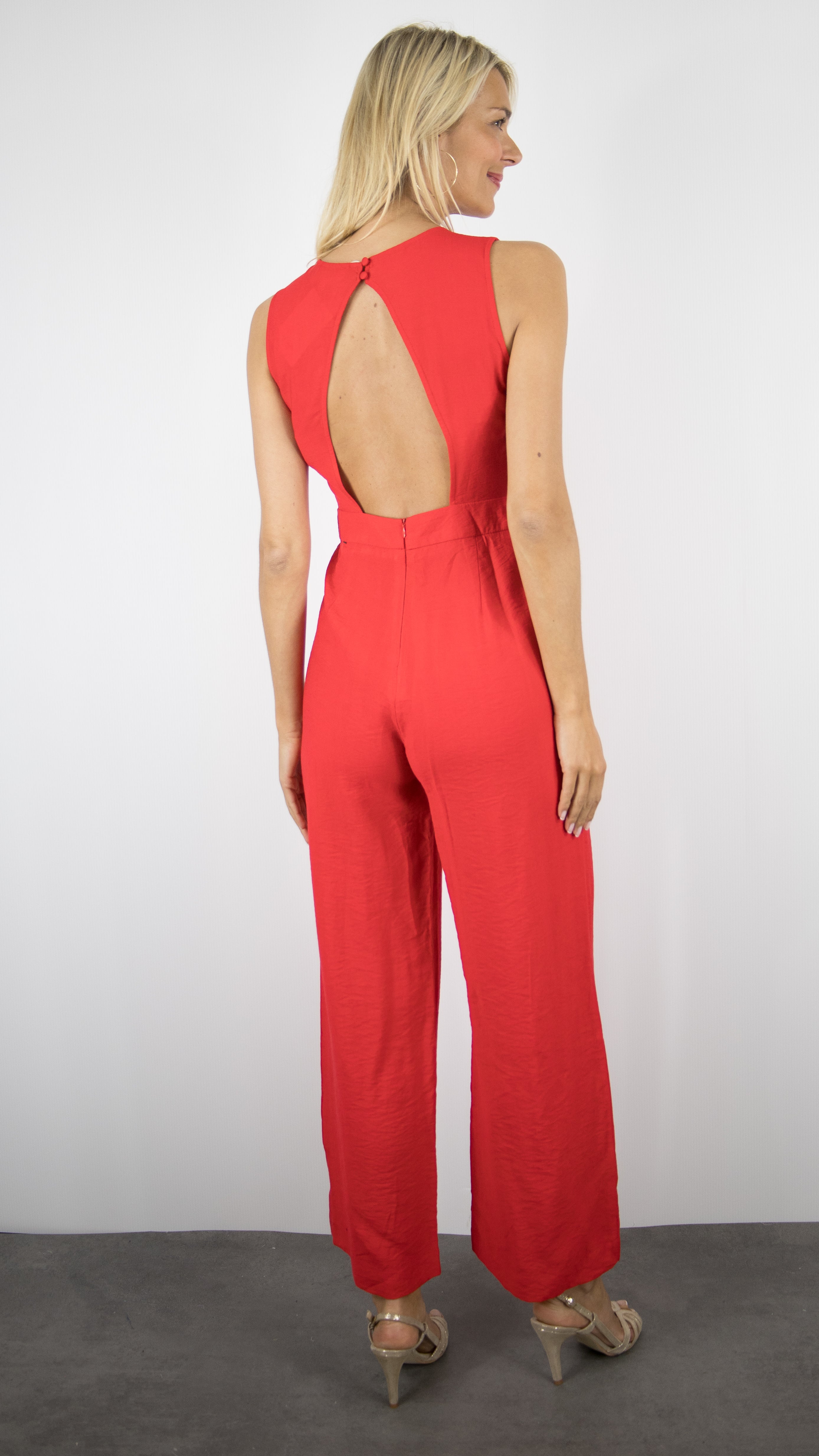 COMBINAISON FLUIDE DOS NU SANS MANCHES CORAIL YCOO 9132