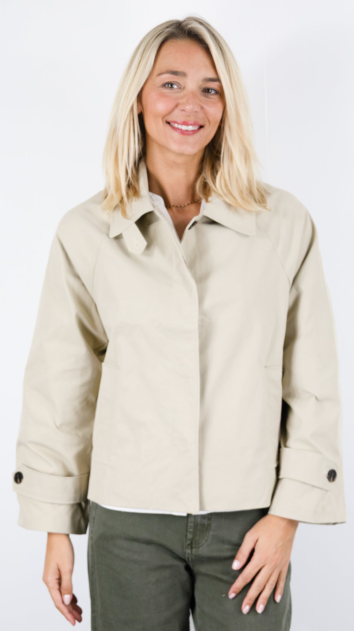IMPER COURT EN COTON SEASON 16G272  BEIGE